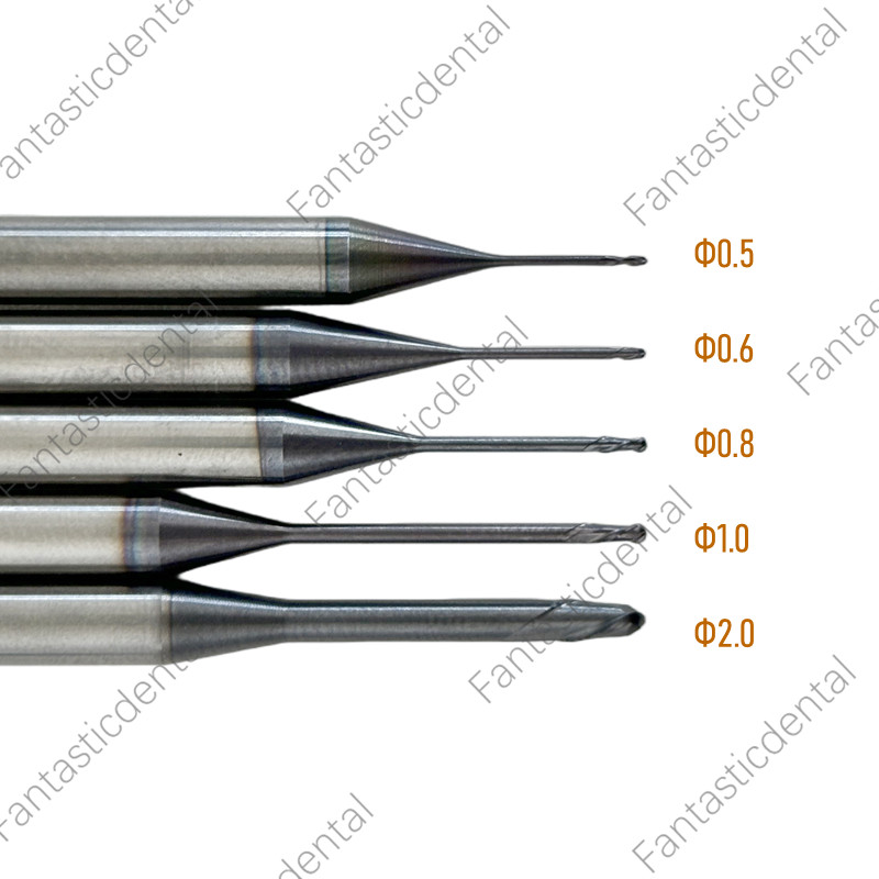Dental Milling Bur Roland Zirconia Coated Cutting CAD CAM Burs PMMA Block DLC