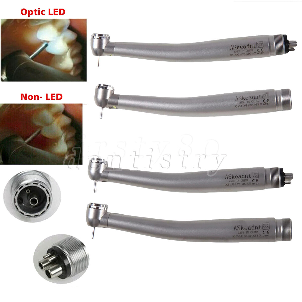 Dental LED E-generator fit Kavo /No LED High Speed Handpiece fit NSK 2/4Holes