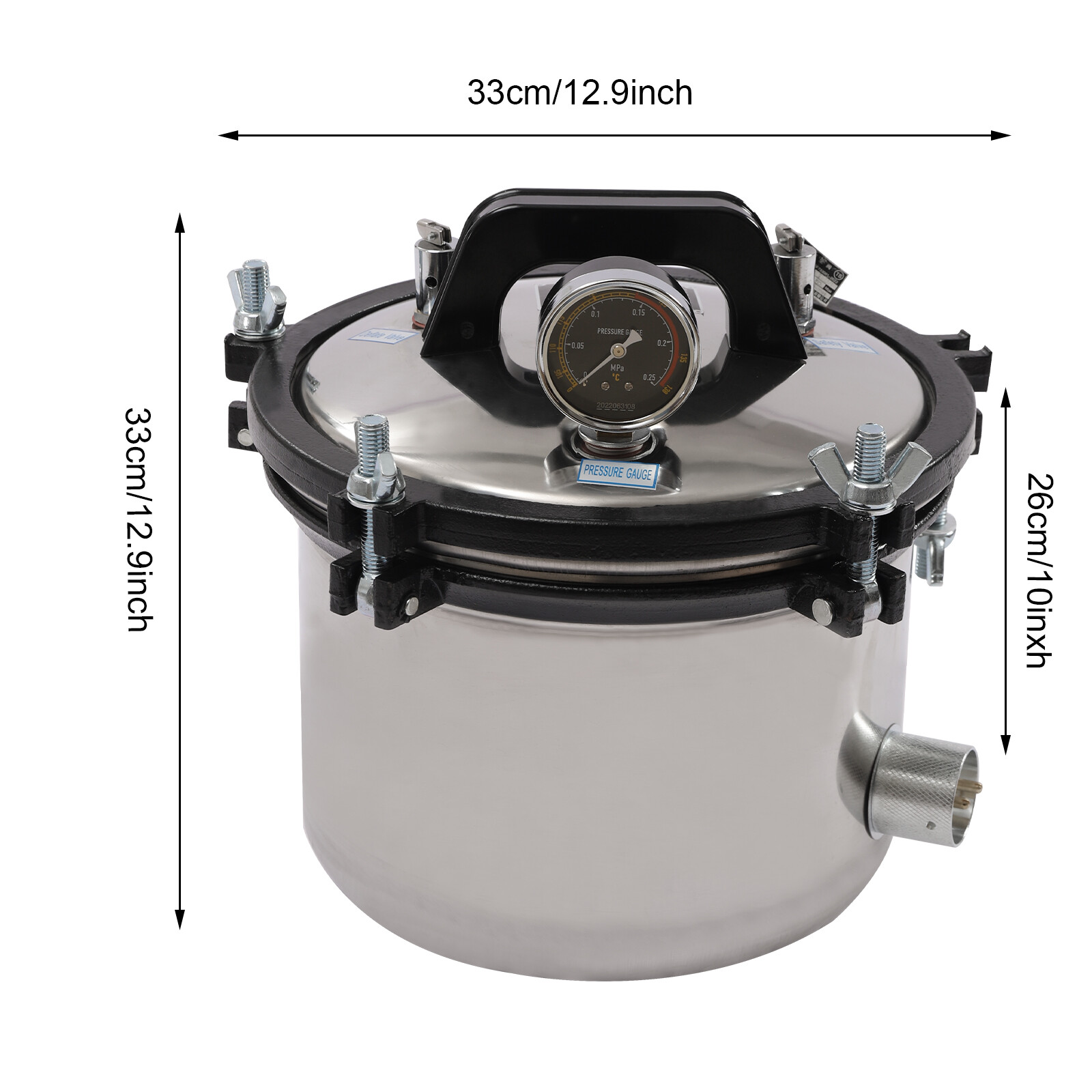 Autoclave Steam Sterilizer Dental Equipment Sterilization Medical Sterilizer 8L
