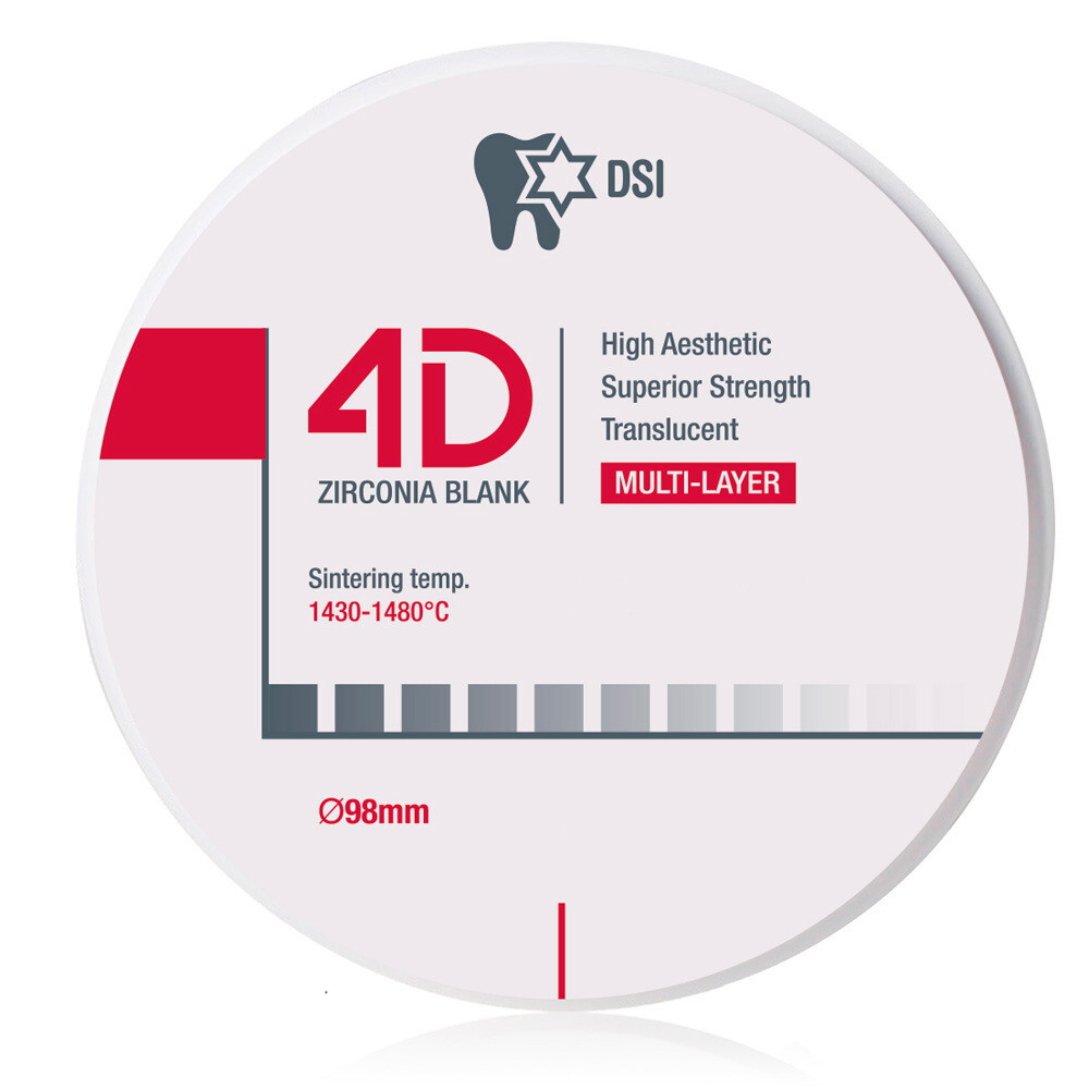 Crown & Bridge Dental Lab Milling RS 4D Zirconia Blank Disc Thickness 16mm