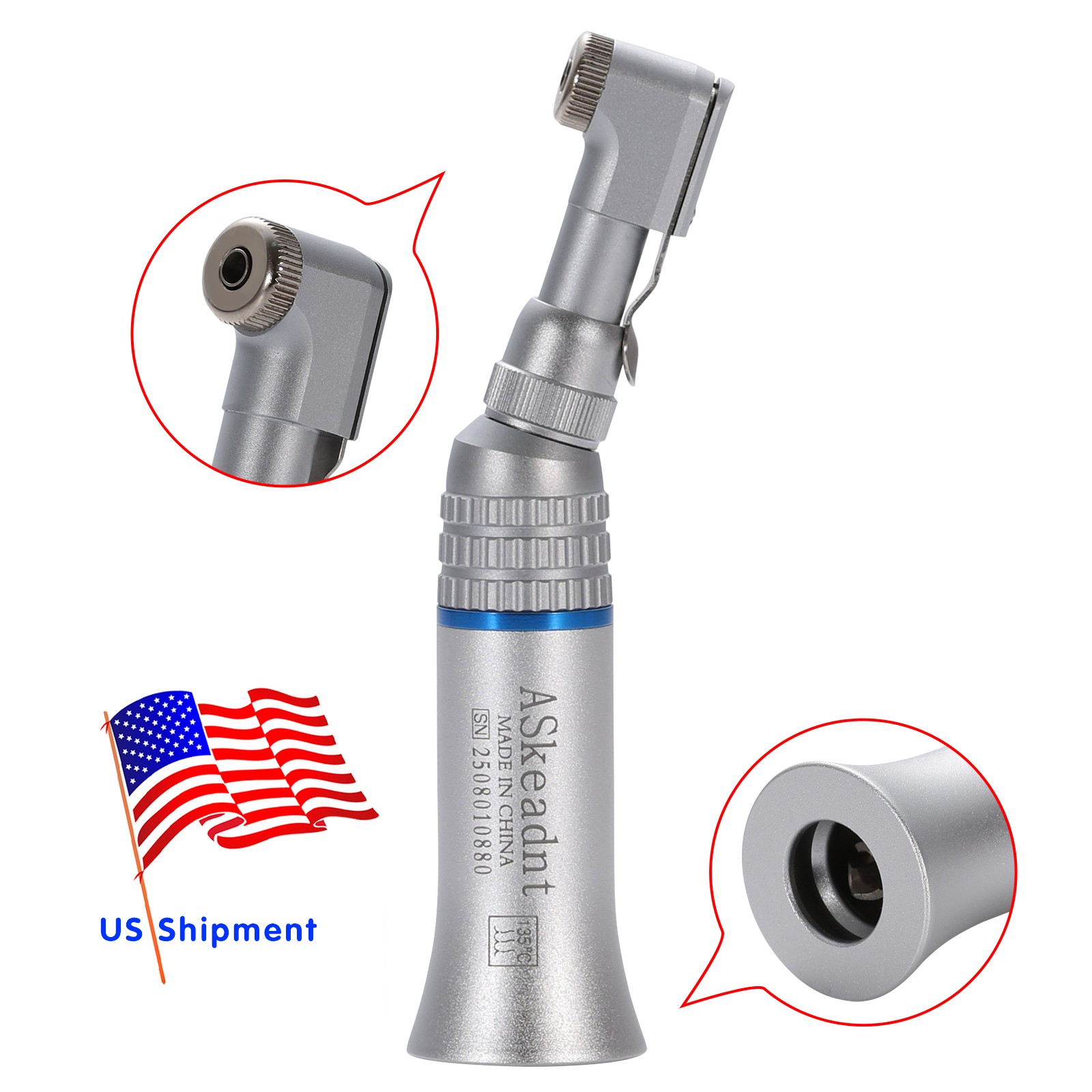 NSK Style Dental Slow Low Speed Contra Angle Handpiece Latch E-Type Attach YP4/2