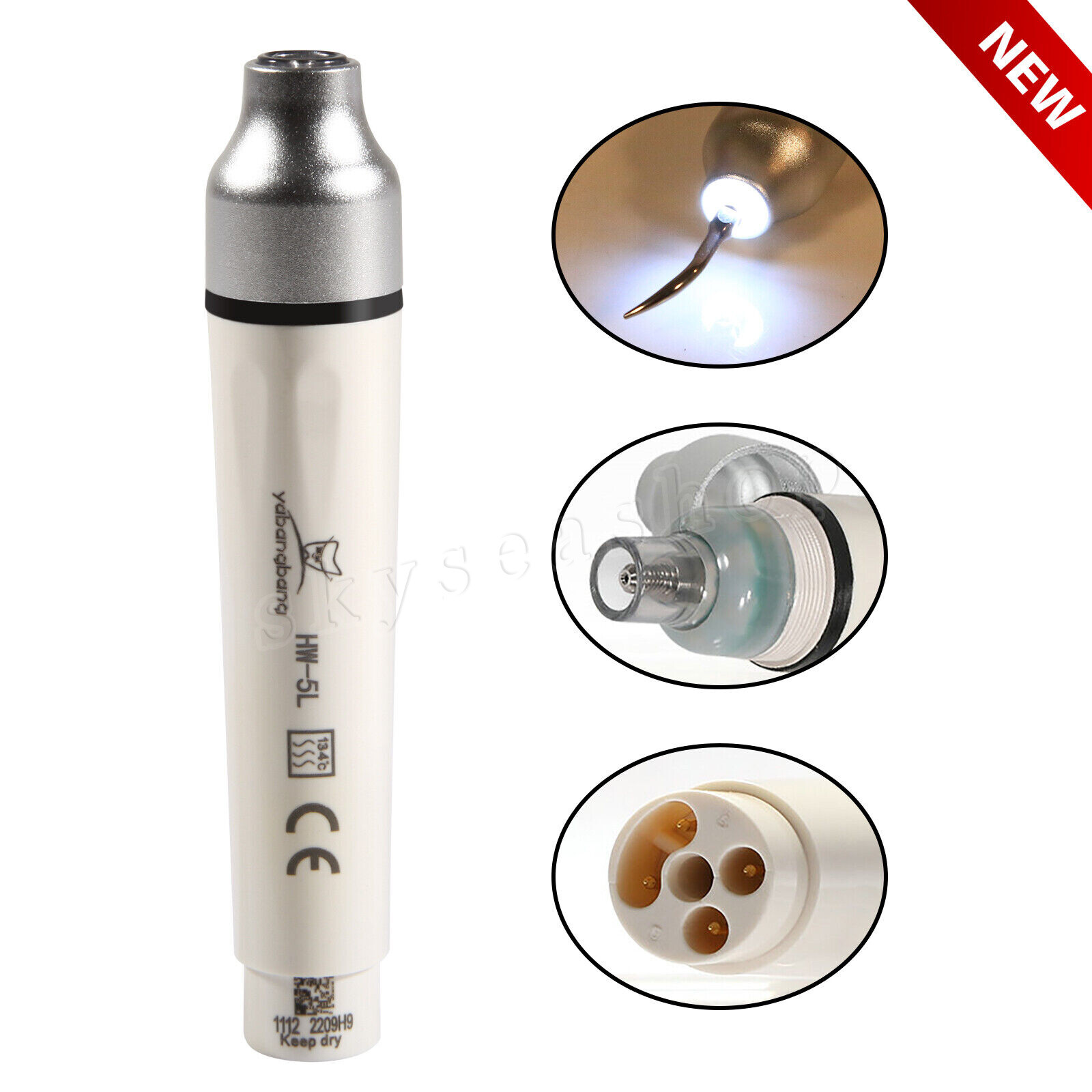 HW-5L Dental LED Ultrasonic Piezo Scaler Handpiece Fit Woodpecker EMS Tips