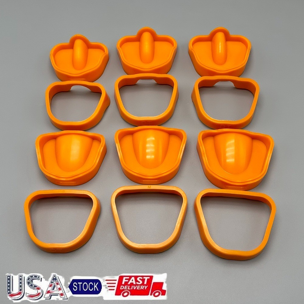 6pcs set Silicone Dental Lab Plaster Model Former Denture Surround Holding Tray