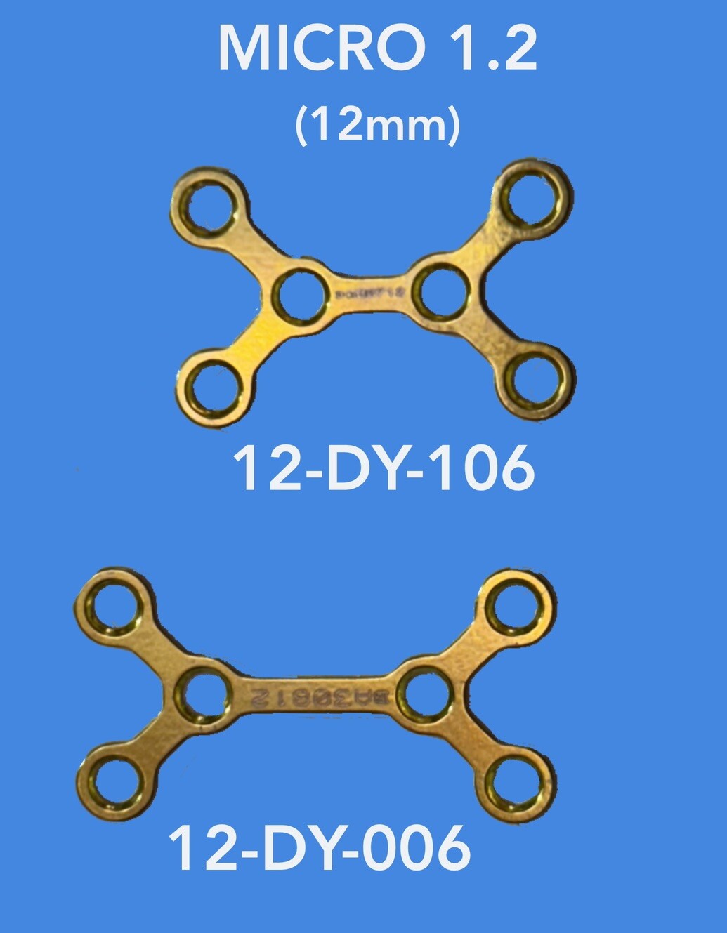 Micro Craniomaxillofacial Double Y Plates with Screws and Driver 11Pcs
