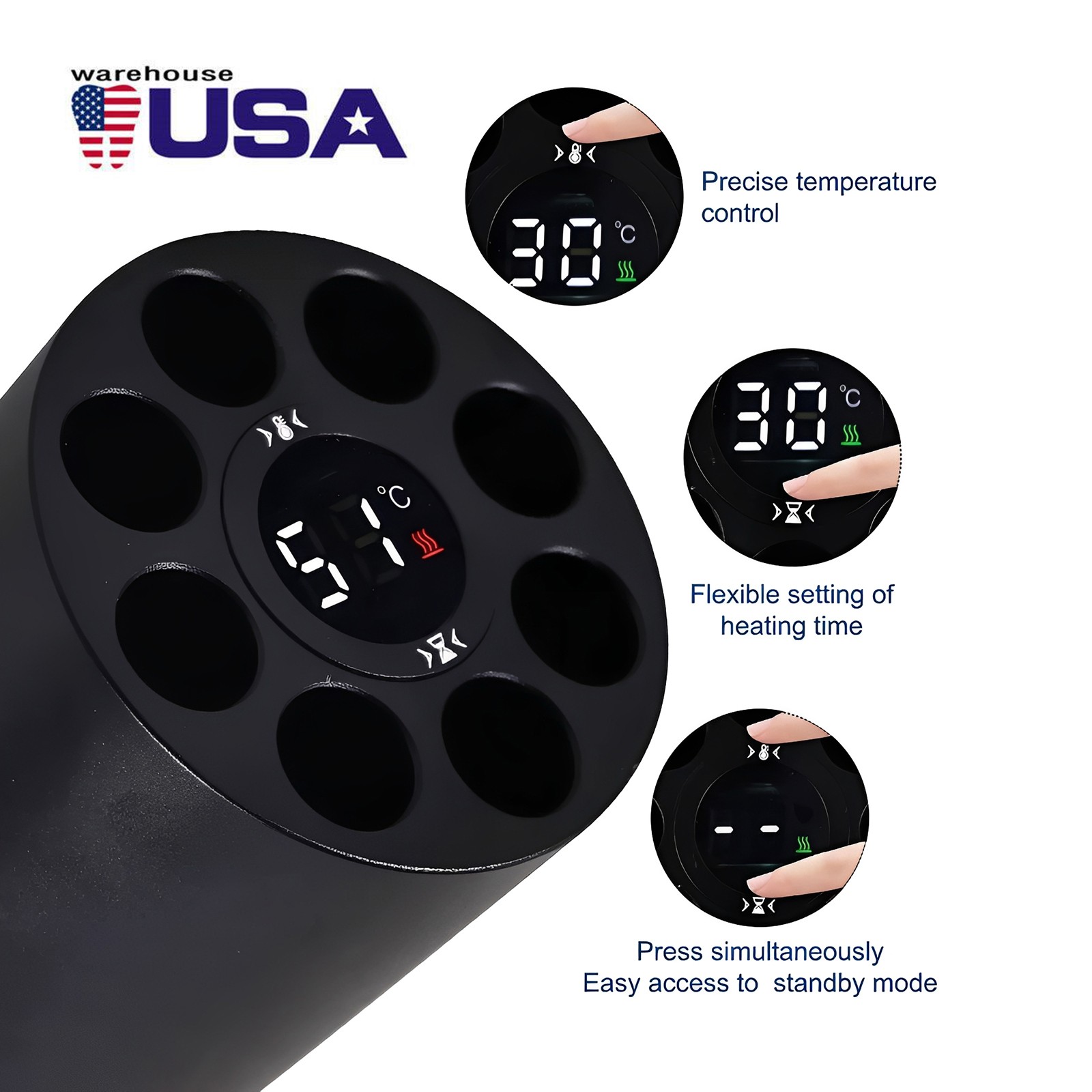 Dental Composite Resin Heater Material Soften Heat Warmer 40-70℃ US Plug