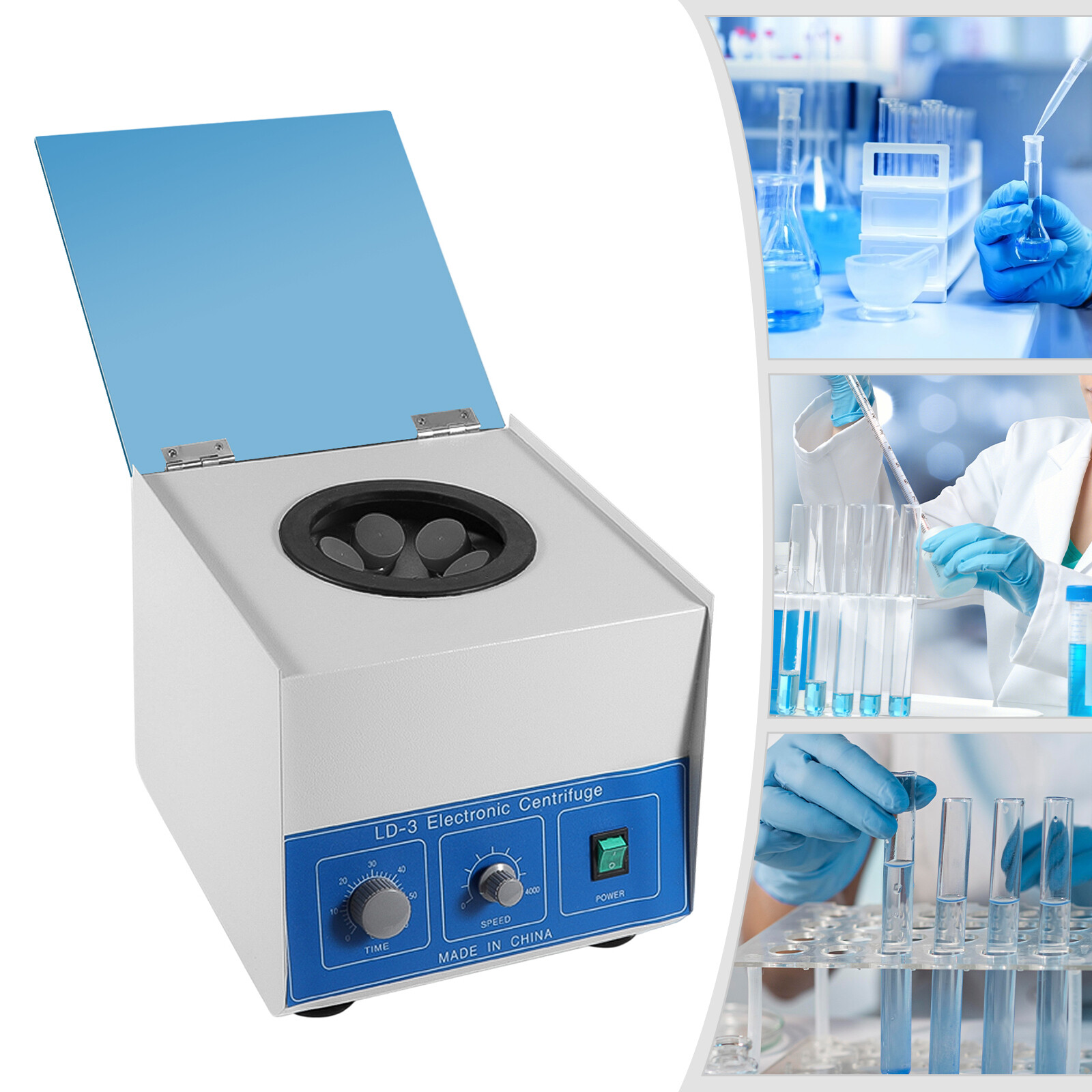 6X50ml Electric Benchtop Centrifuge Large Capacity Low Temperature 4000r/Min