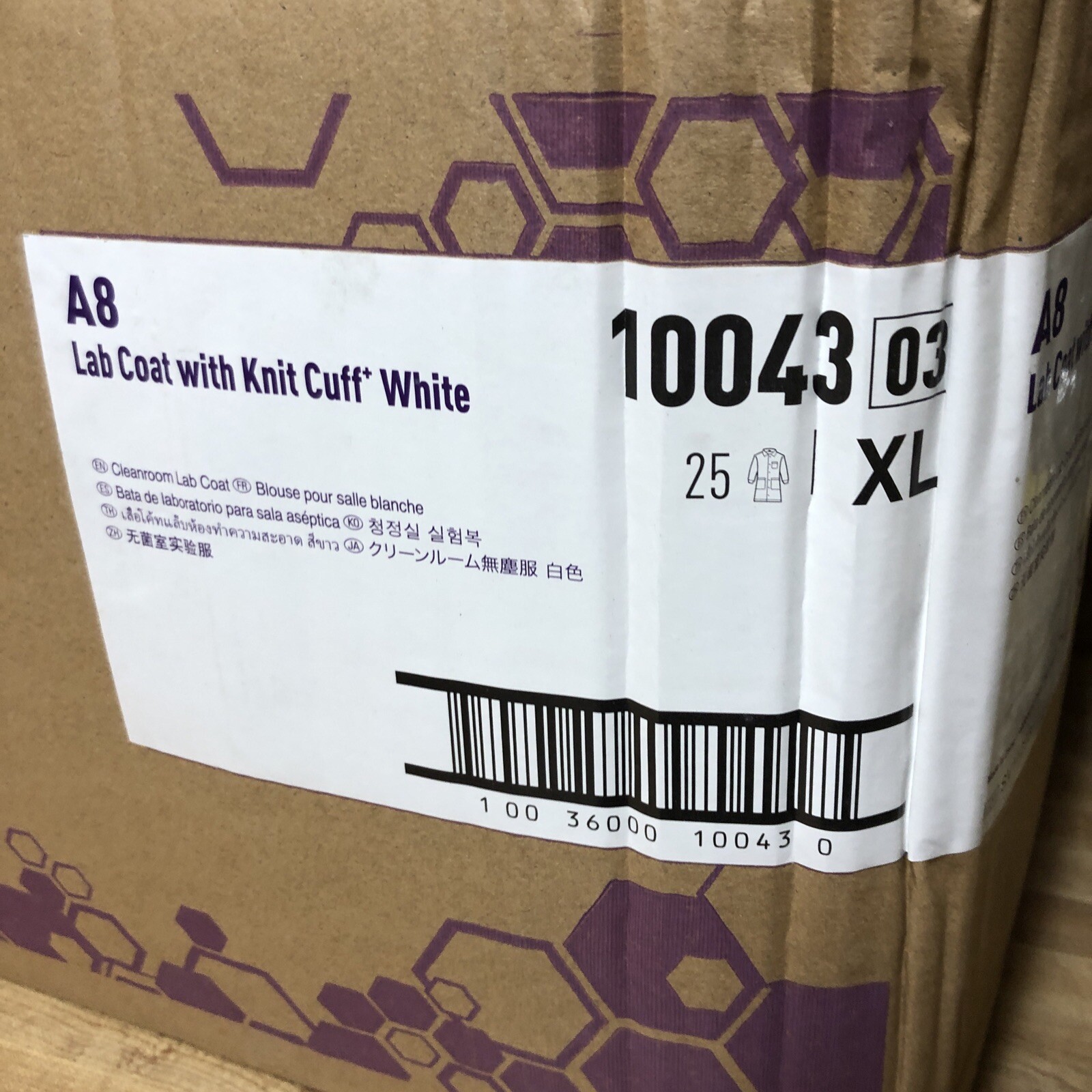 25 Pack Kimtech A8 Lab Coats With Knit Cuffs White Size XL New