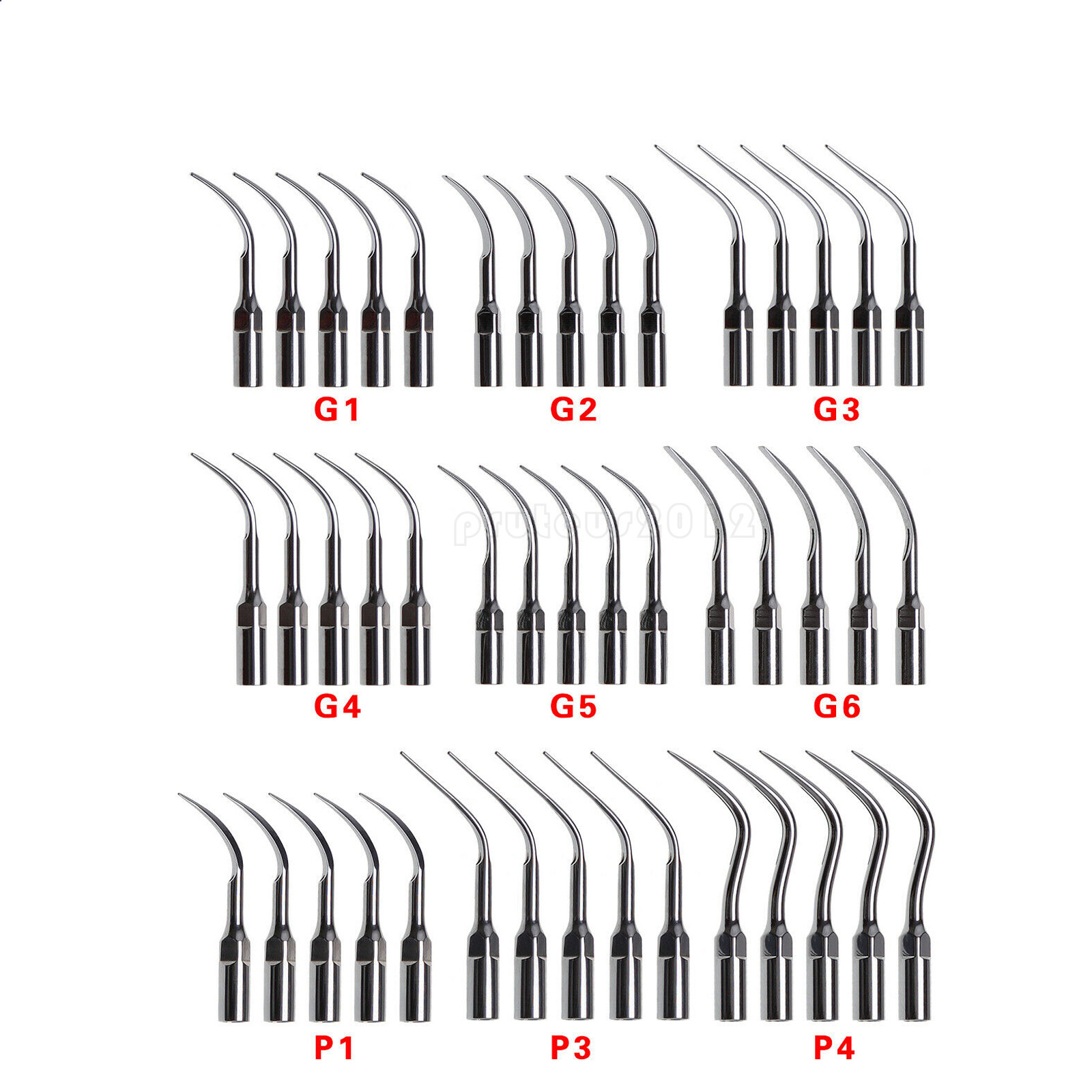 5pcs Dental Ultrasonic Scaler Scaling Perio Tips Fit Woodpecker EMS/DTE SATELEC