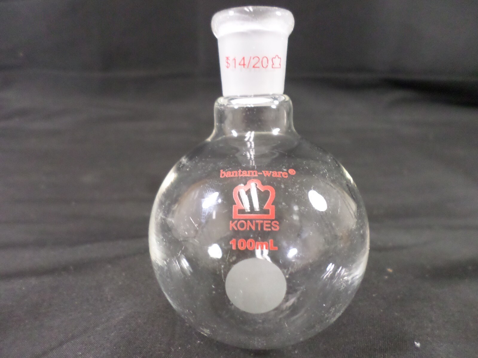 KIMBLE KONTES 100mL Heavy Wall Round Bottom Boiling Flask 14/20 Joint 25276-100