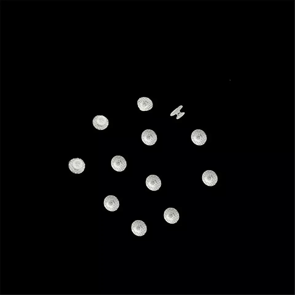10Pcs/Pack Dental Clear Orthodontic Ceramic Lingual Button Bondable Round Base