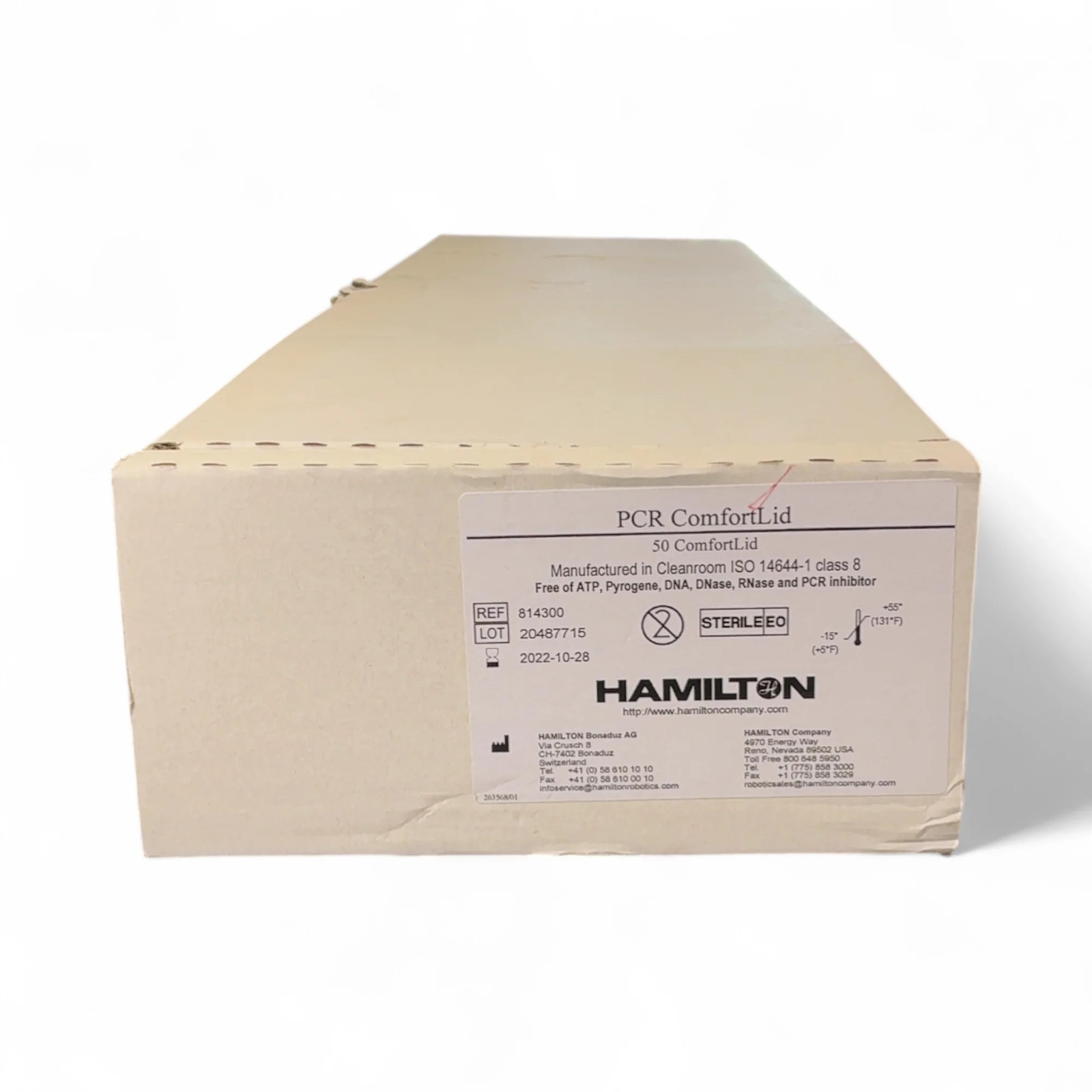 Hamilton 814300 PCR ComfortLid PCR Plate Lids NEW Open Box (Best Offer!)