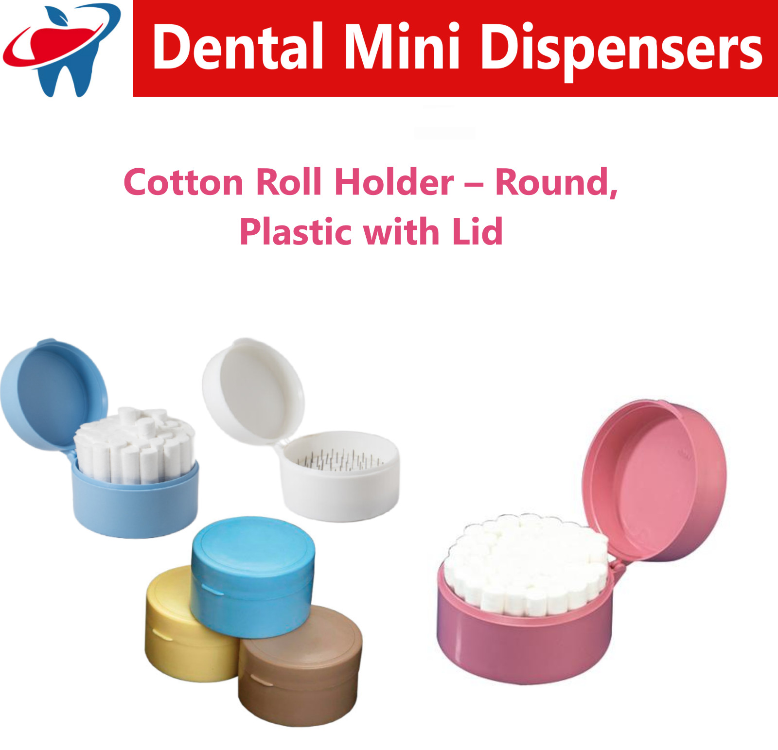 Dental Cotton Roll Dispenser Microbrush Dispenser 2″x 2″ SPONGE DISPENSER, etc.