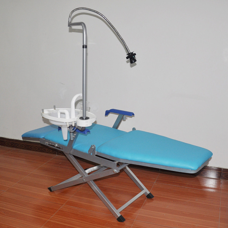 Dental Folding Chair Portable Mobile Chair Folding Chairs Unit & LED Light Tray