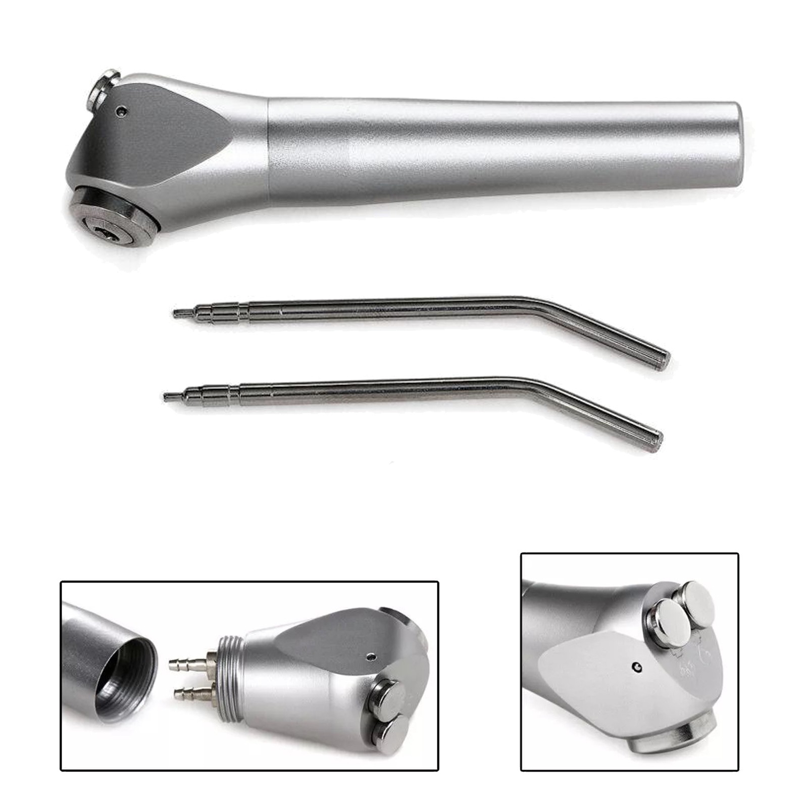 Dental Air Water Spray Triple 3 Way Syringe Handpiece With 2 Nozzles Tips SALE!