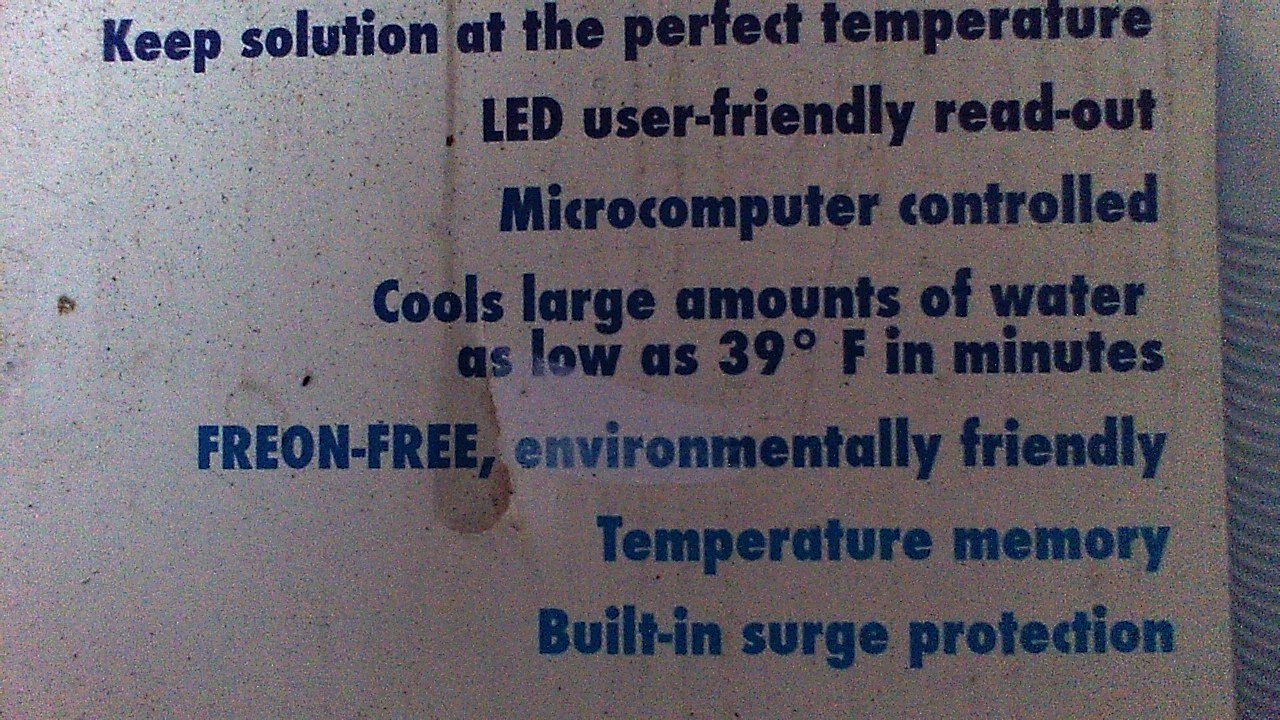water chiller barely used in box