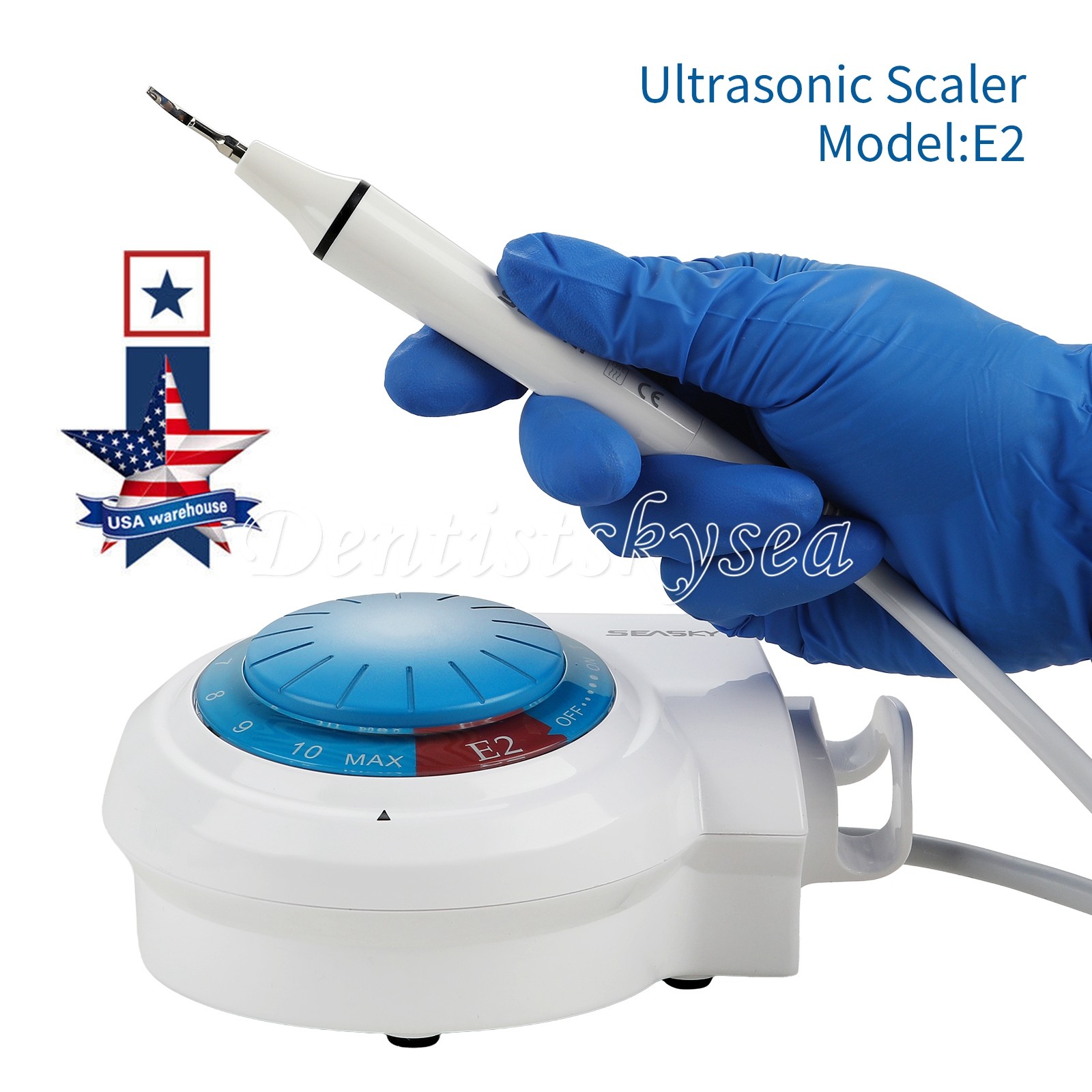 Dental Ultrasonic Piezo Scaler w/ Handpiece 5*Tips fit EMS Cavitron SKYSEA