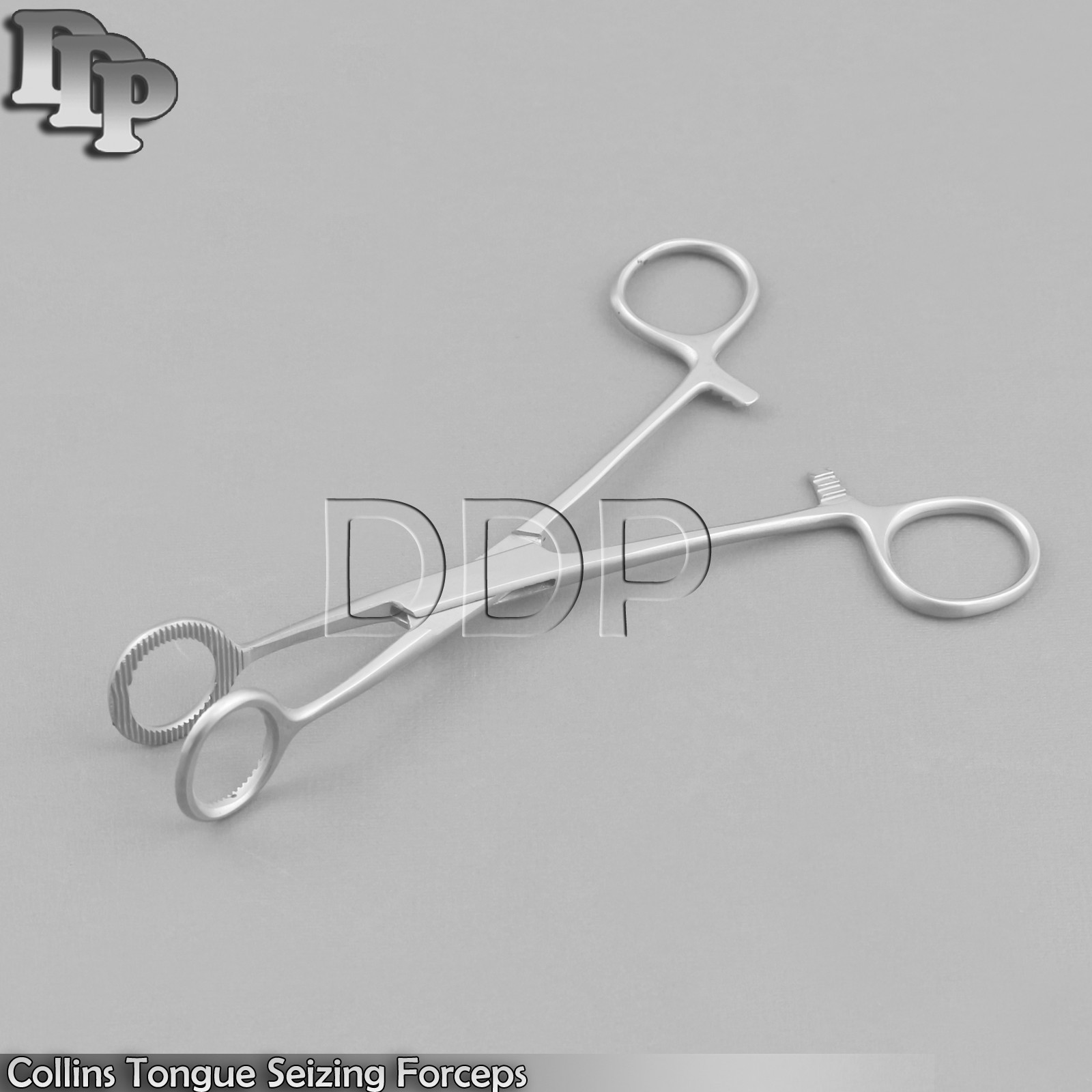 3× Collins Tongue Seizing Forceps 6.5″ Jaws 20mm Surgical Instruments