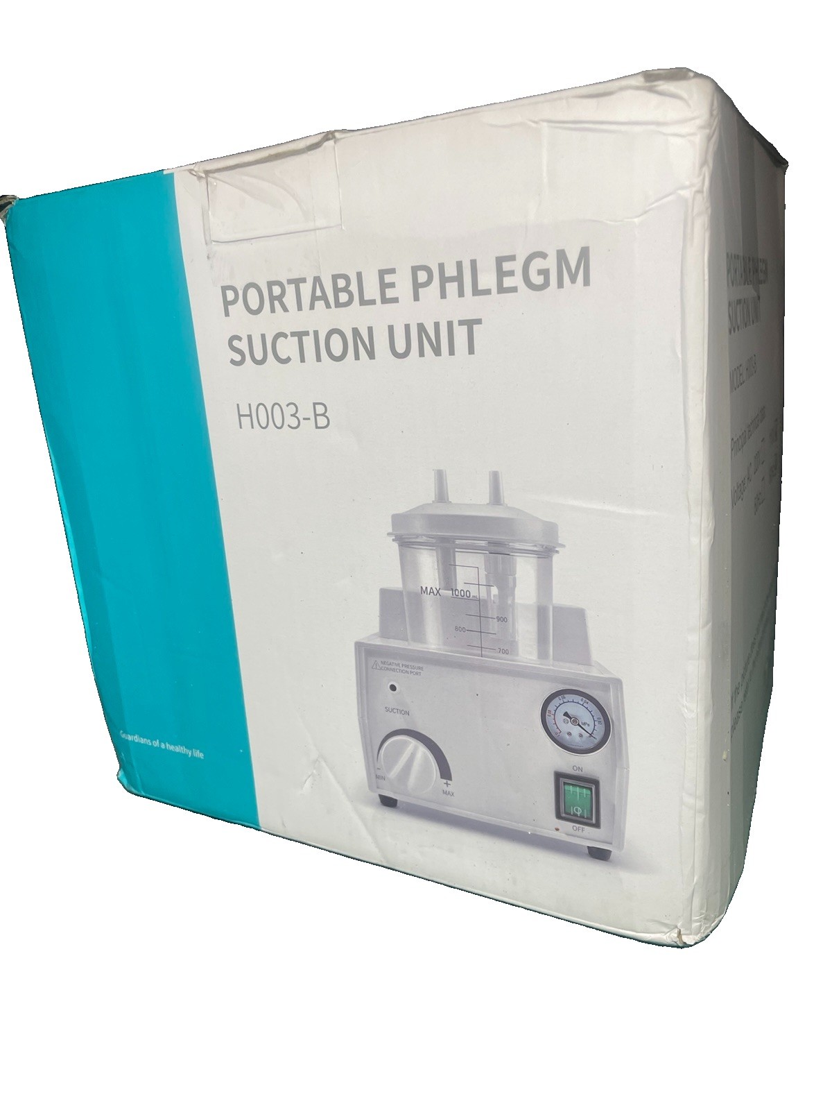 Portable Phlegm Suction Unit Vacuum Aspirator Machine H003-B-New