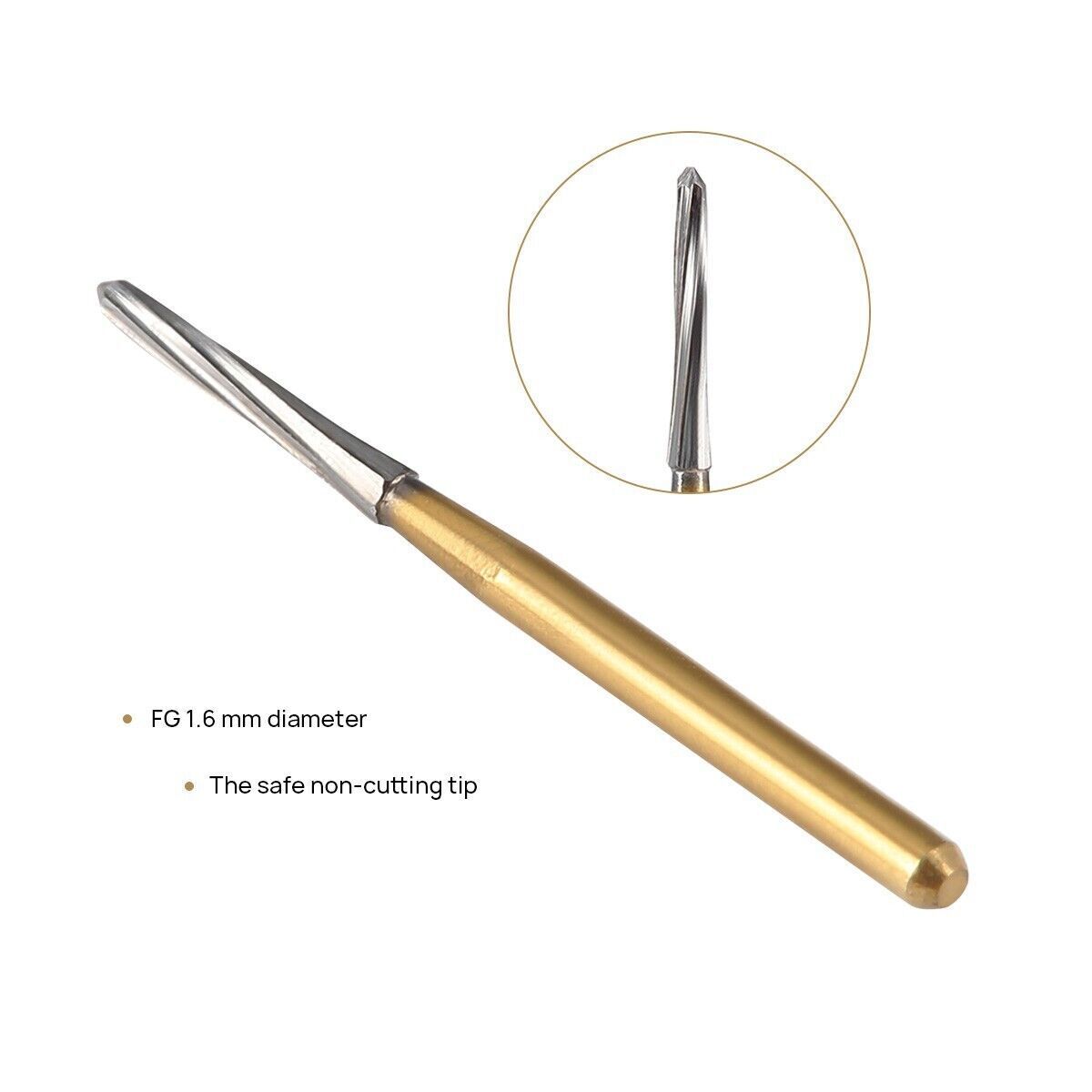 Dental Endo-Z Tungsten Carbide Burs Shaping&Refining High Speed FG 1.6mm 21mm