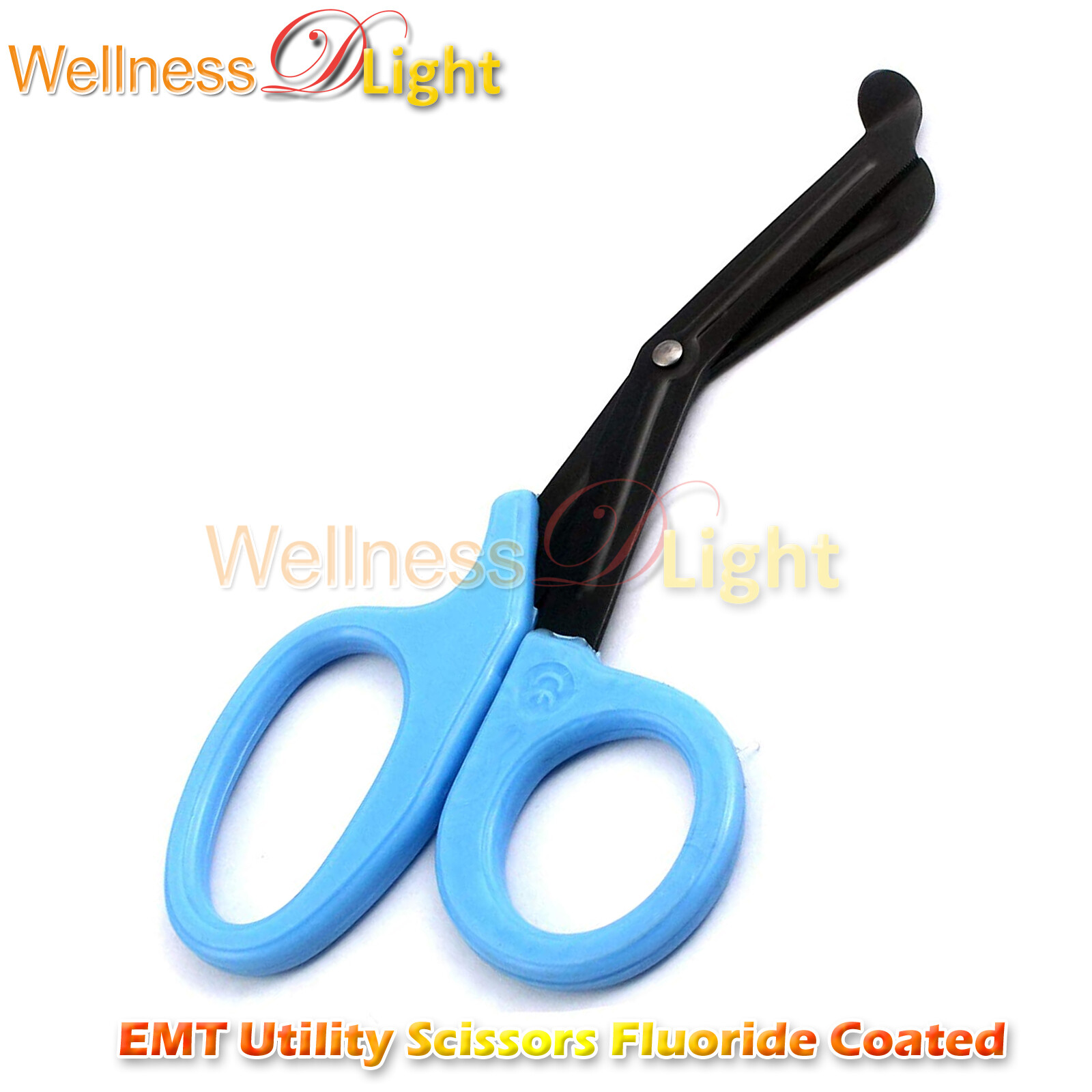 Sky Blue Emt Scissors 7.25” Fluoride Coated Blade Paramedic Trauma Shears