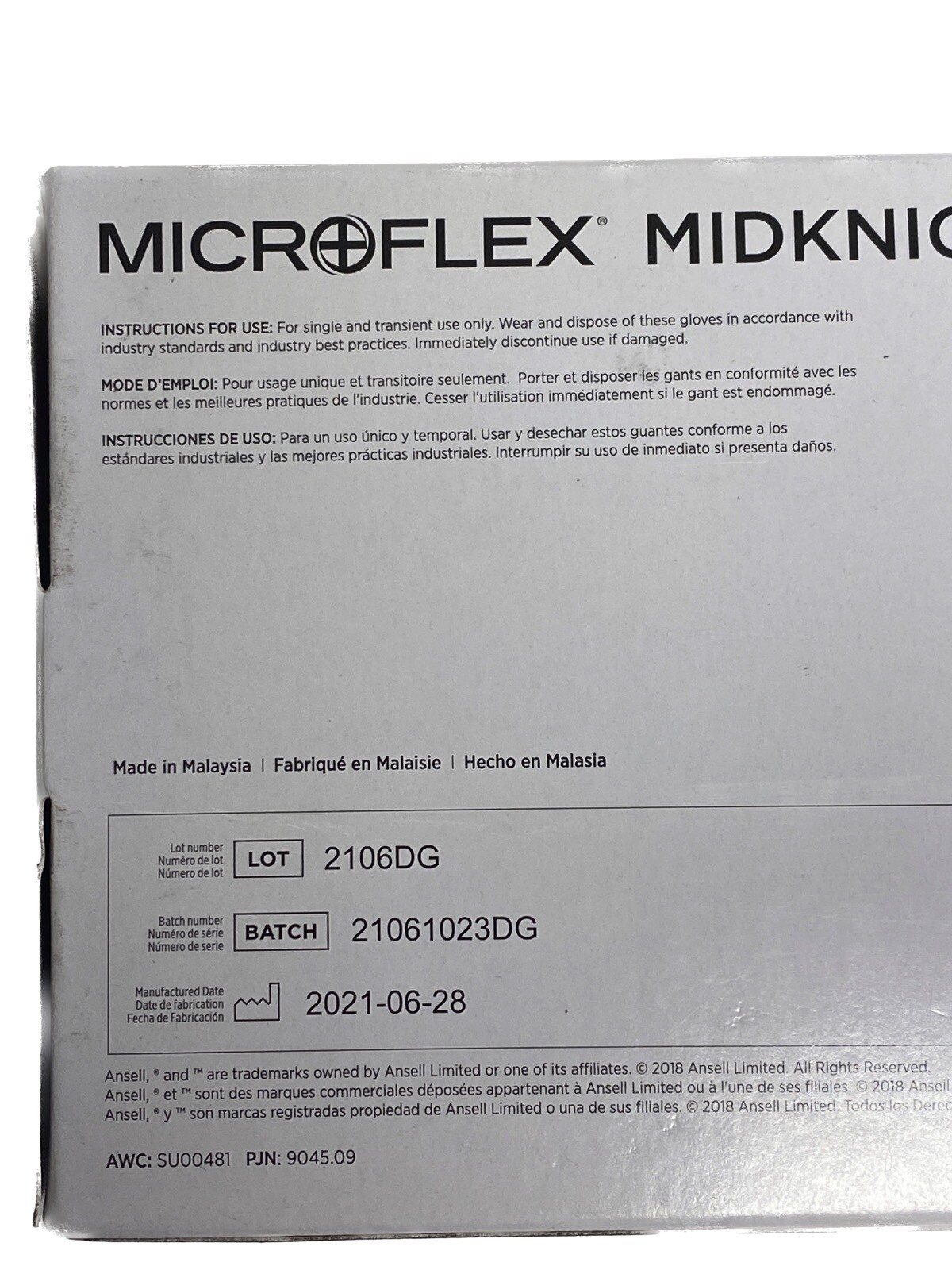 (100/Pk) ANSELL Microflex Midknight Nitrile Exam Gloves – Small – Black MK296S