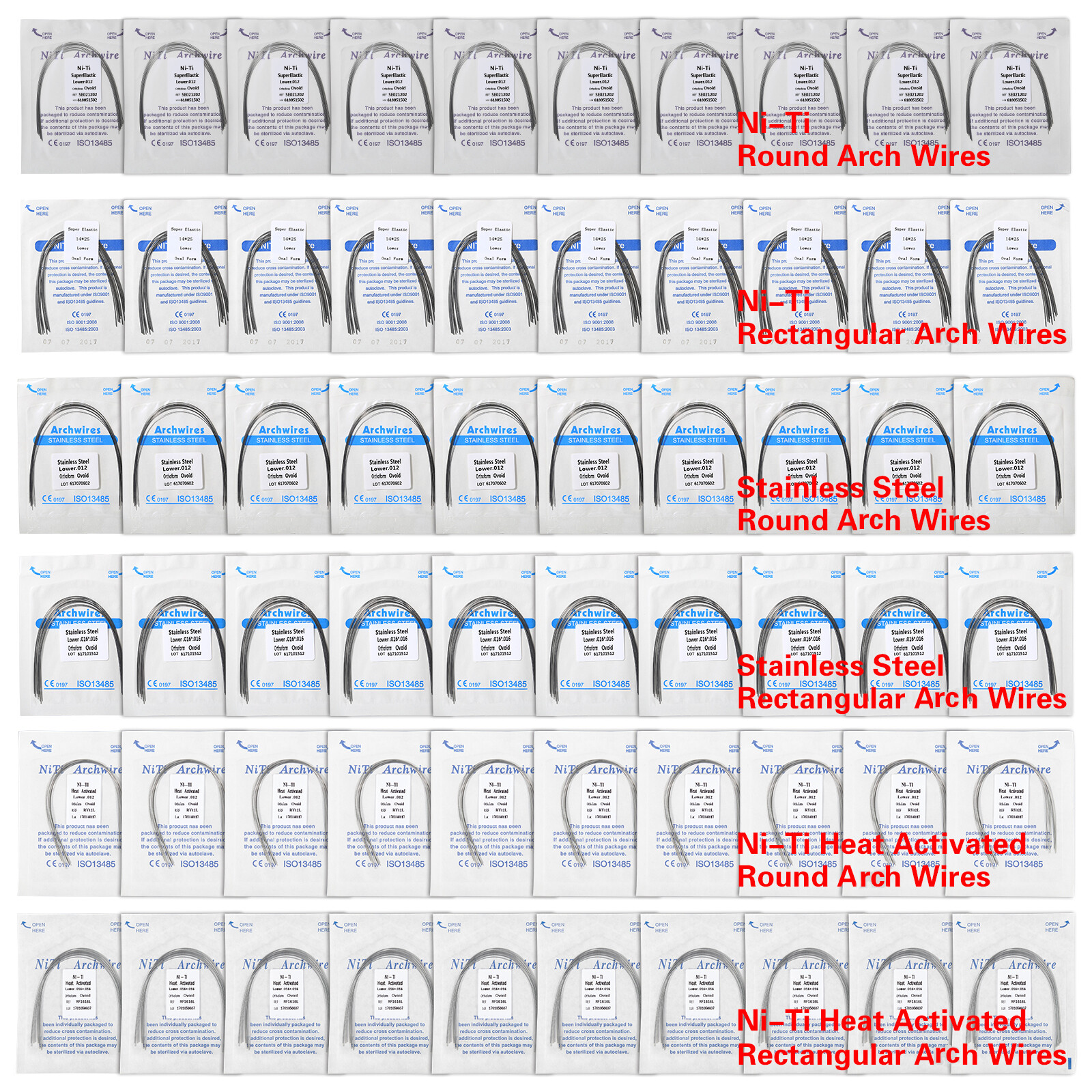 Dental Orthodontic Arch Wire Heat Thermal Activated /Niti/Stainless Steel