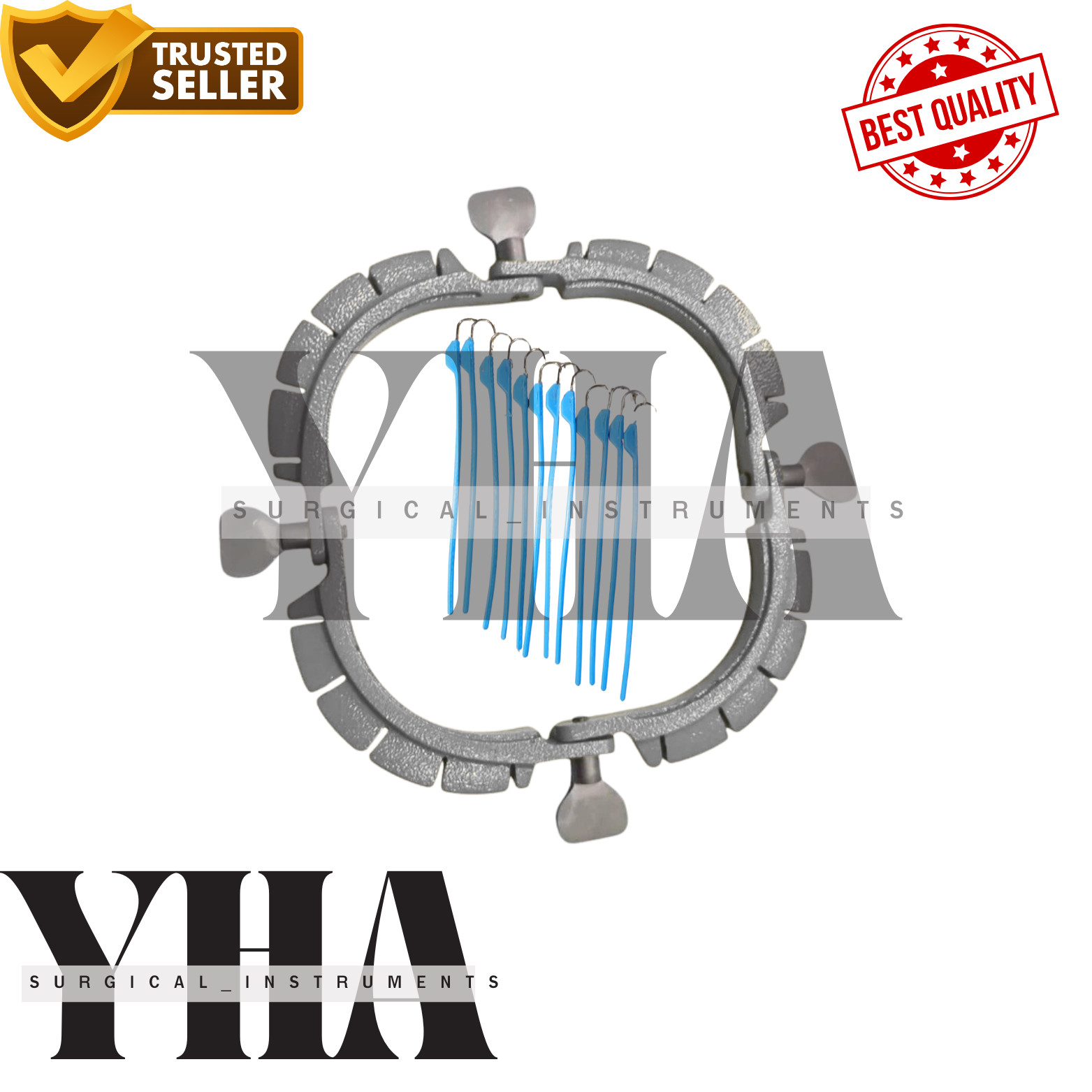 Lone star Retractor veterinary Ring 2 Retractor & 20 Elastic Stays Reusable 2Pcs
