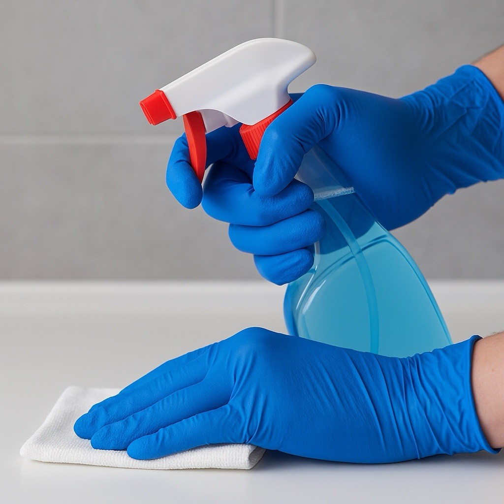 Kirkland Signature Nitrile Exam Powder-Free Exam Gloves – LARGE – 200 Count