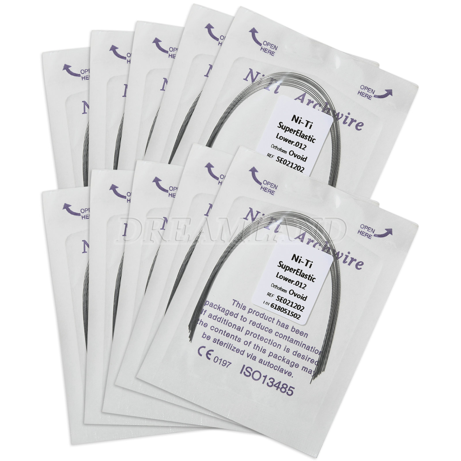 USA Dental Orthodontic Brackets Mini Roth/MBT 022 Hooks 345/10Size Arch Wires