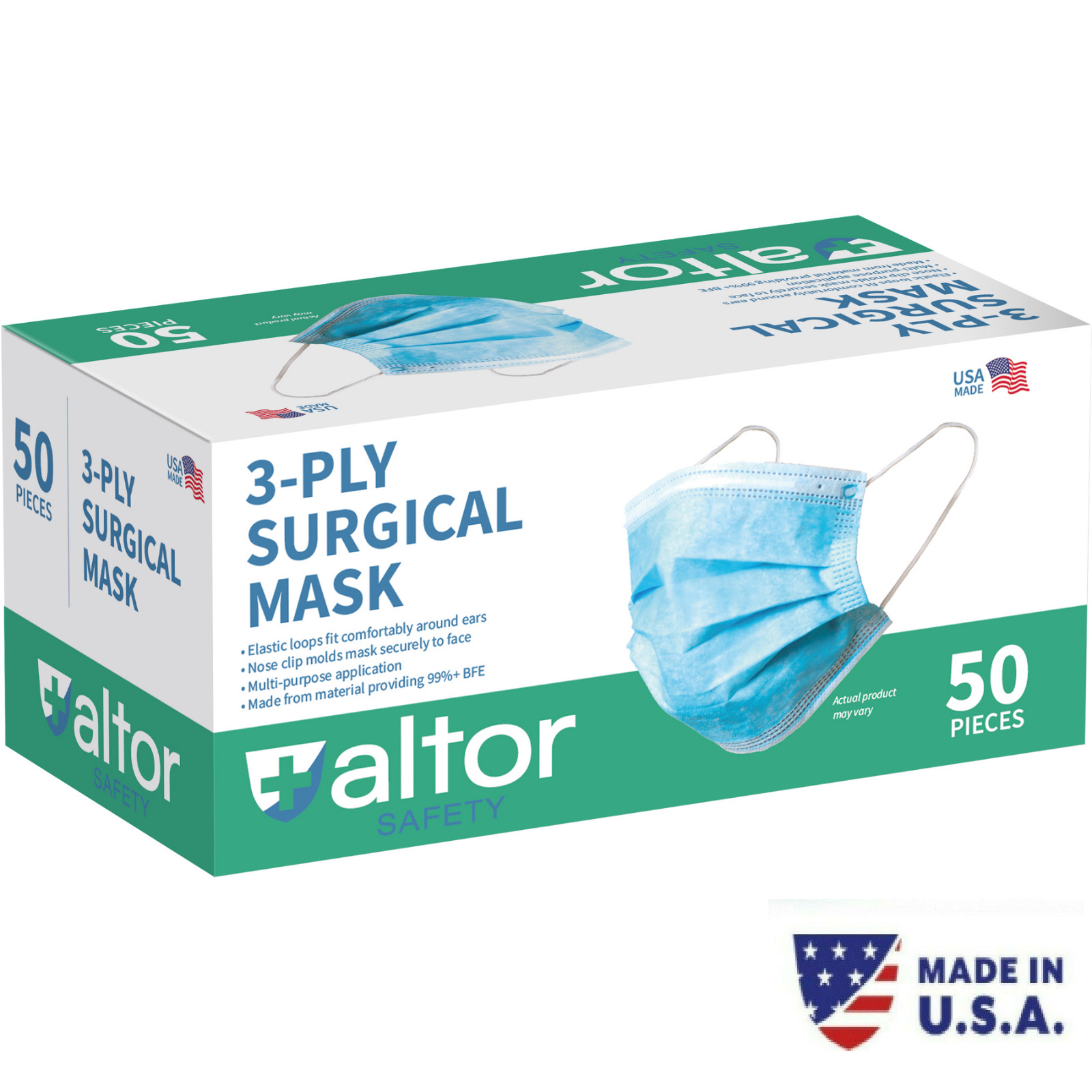 MADE IN USA✅ 3PLY SURGICAL DISPOSABLE MASKS ASTM LEVEL 1 FDA Approved 50/100/200