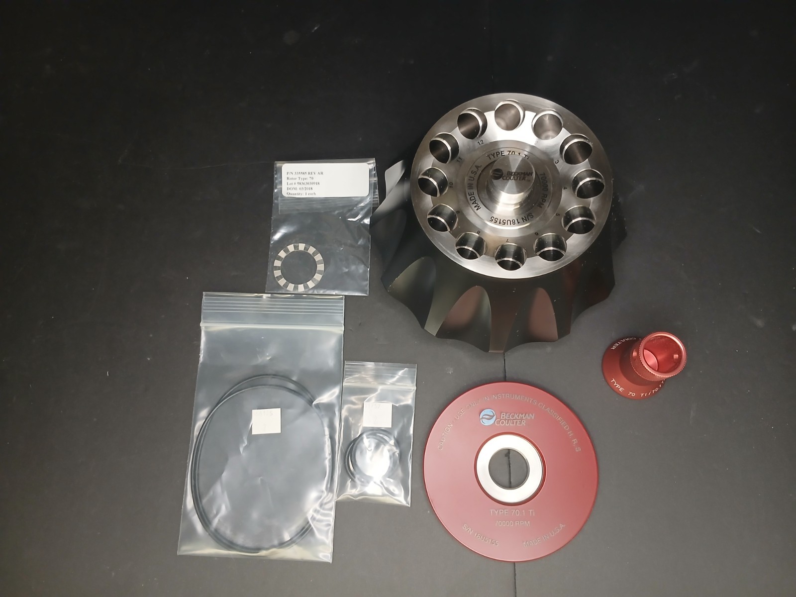 Beckman Coulter Type 70.1 Ti Fixed-Angle Titanium Rotor, MFG 2018