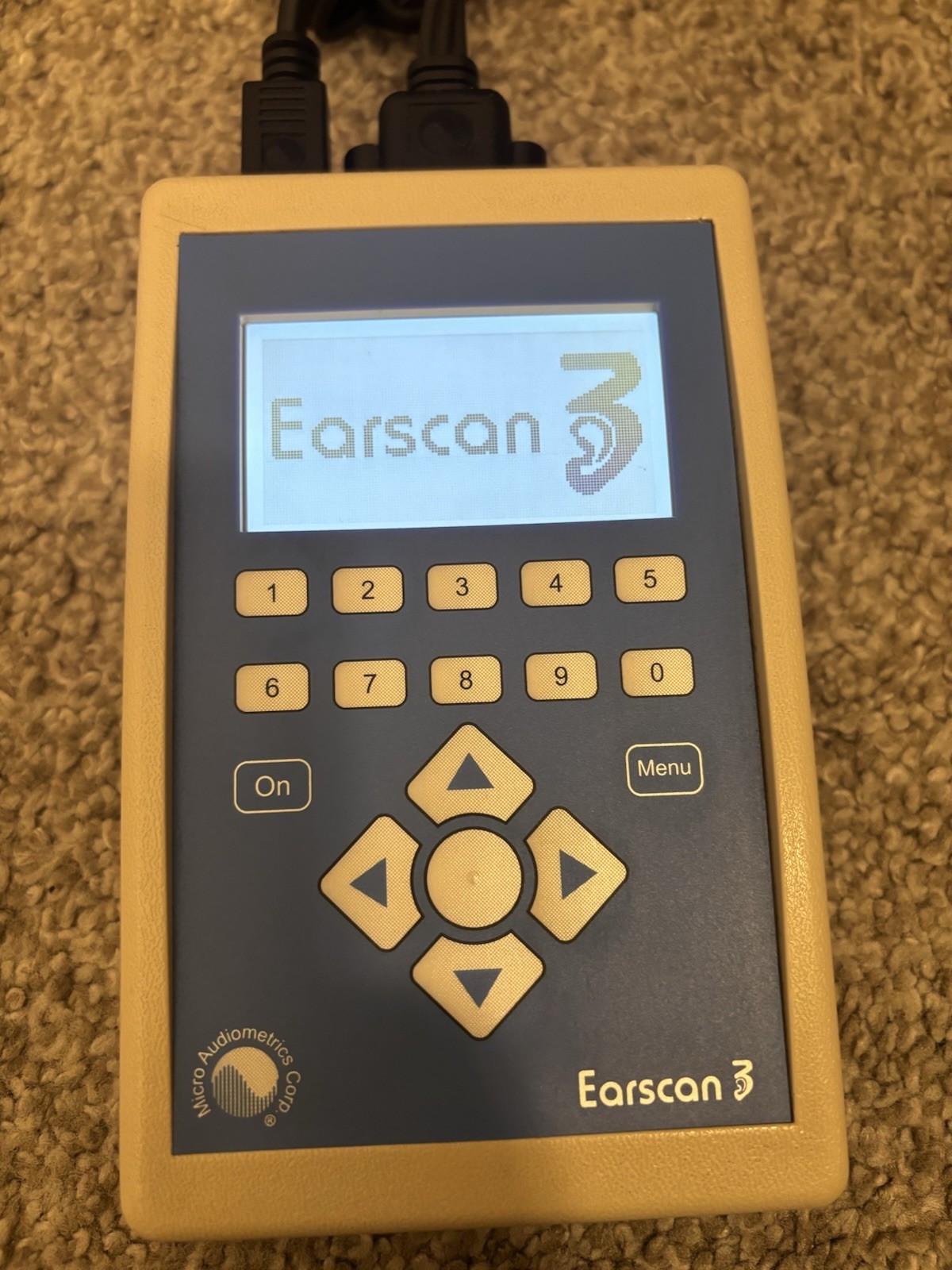 Earscan 3 Audiometer (ES3) with Headset, Response Bottom, AC Adapter & Cords