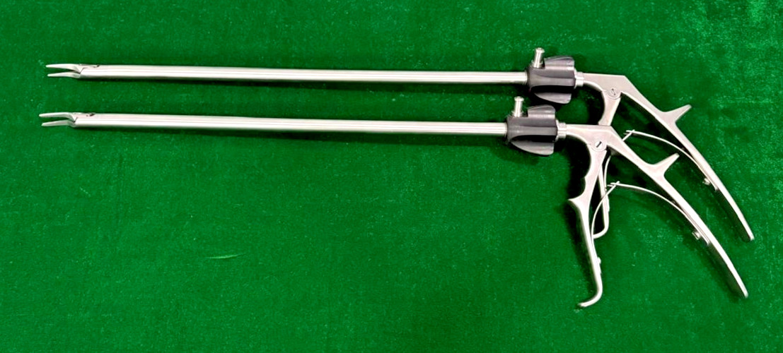 2 pcs Laparoscopic Clip Applicator LT300 Single Action 10mmx330mm Reusable