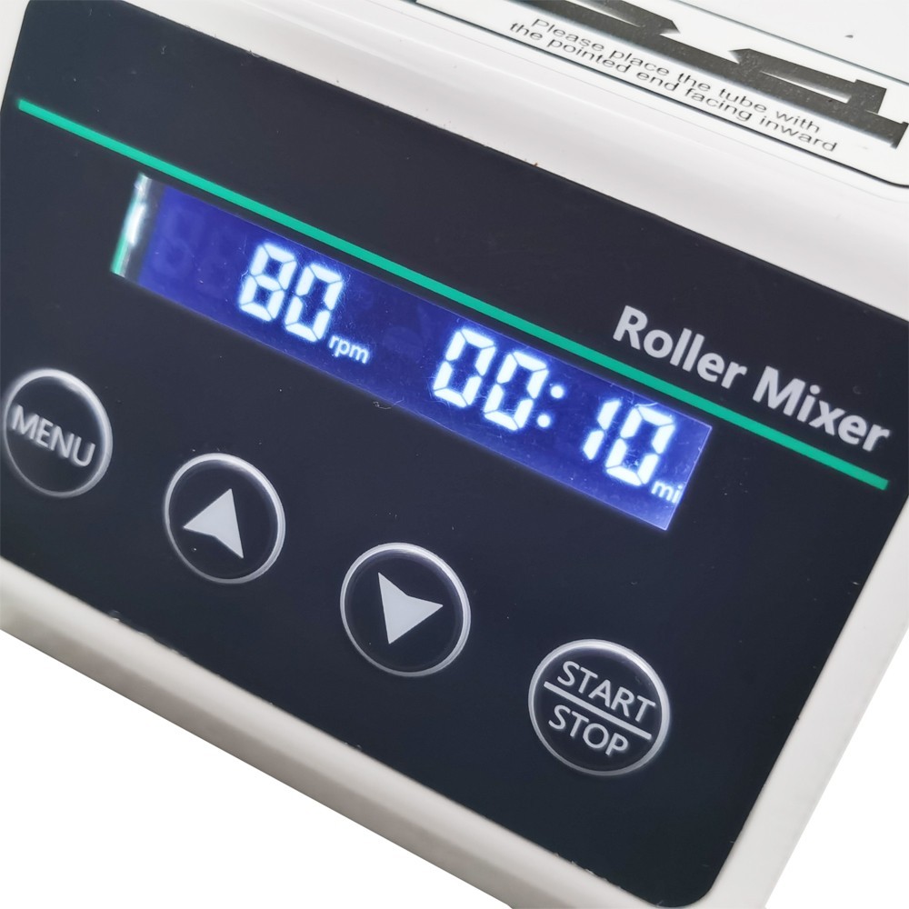 Eight Roller Roller Blood Liquid Test Tube Mixer LCD 110-220V Speed 20-80rpm