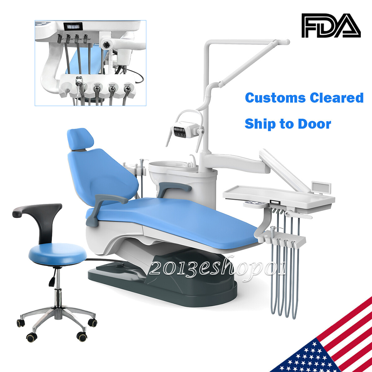 Dental Unit Chair Computer Controlled/Portable Delivery Unit Air Compressor