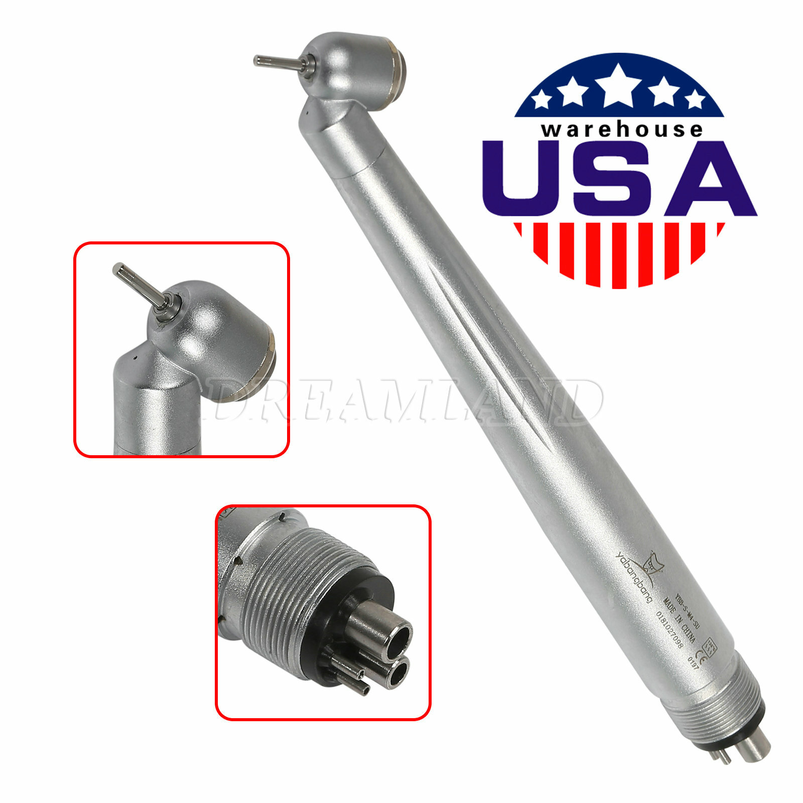 1/5/10Pcs Dental (45° Degree) 4Holes High Speed Handpiece Quick Coupler YBNK4