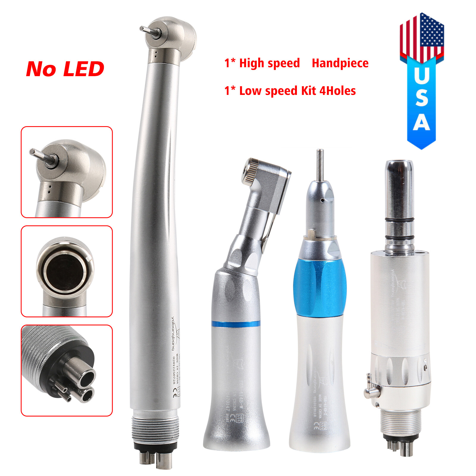 Yabangbang Dental High Low Speed Handpiece / Kit 2/4 Holes Air Turbine