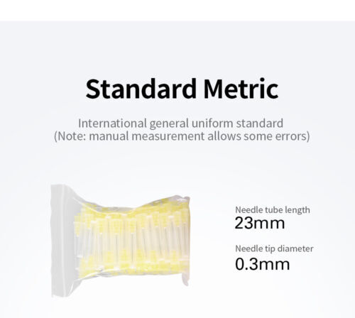 100Pcs Dental Endo Irrigation Needle 25G 27G 30G Disposable Syringe Tips