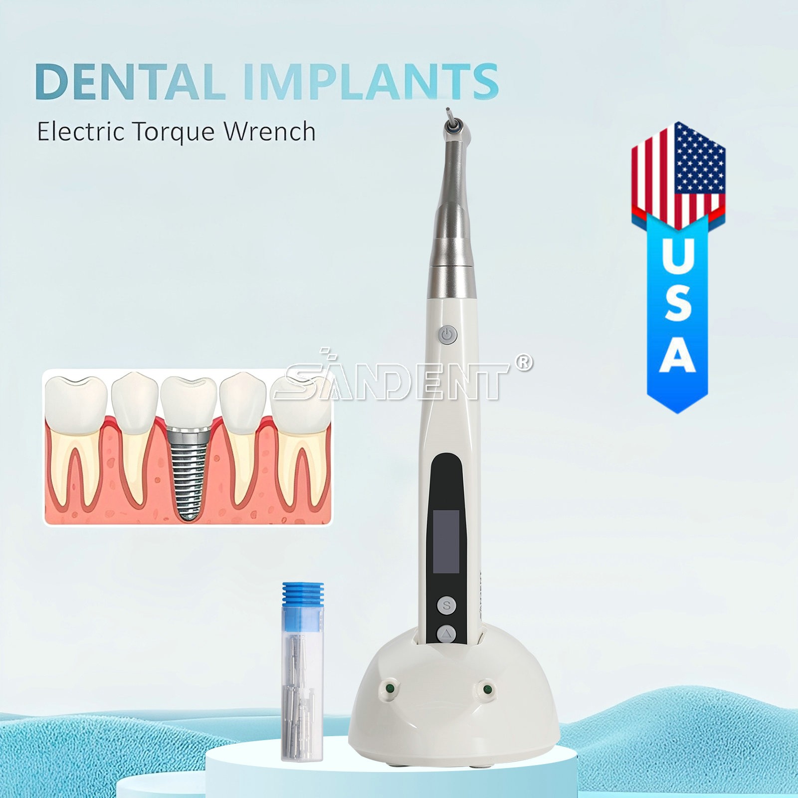 NSK Style Dental Low Speed Contra Angle Handpiece Push Button ø2.35mm E-TYPE