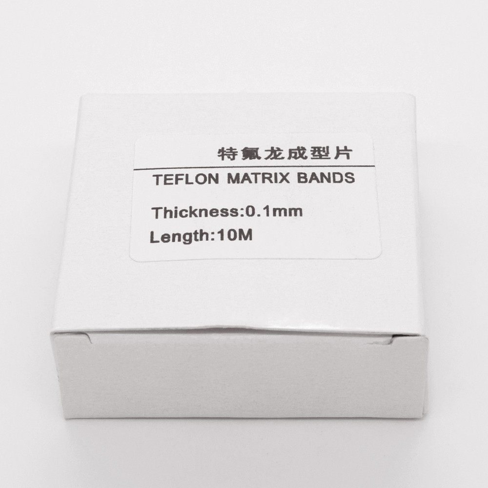 10M/Roll Dental Teflon Matrix Bands White Contoured Matrices Bands 0.1mm
