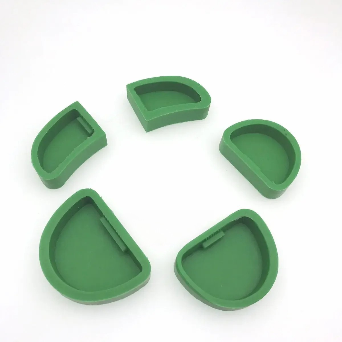 5Pcs/Set Dental Model Base Slotted Type Silicone Without Tonguel Impression Tool