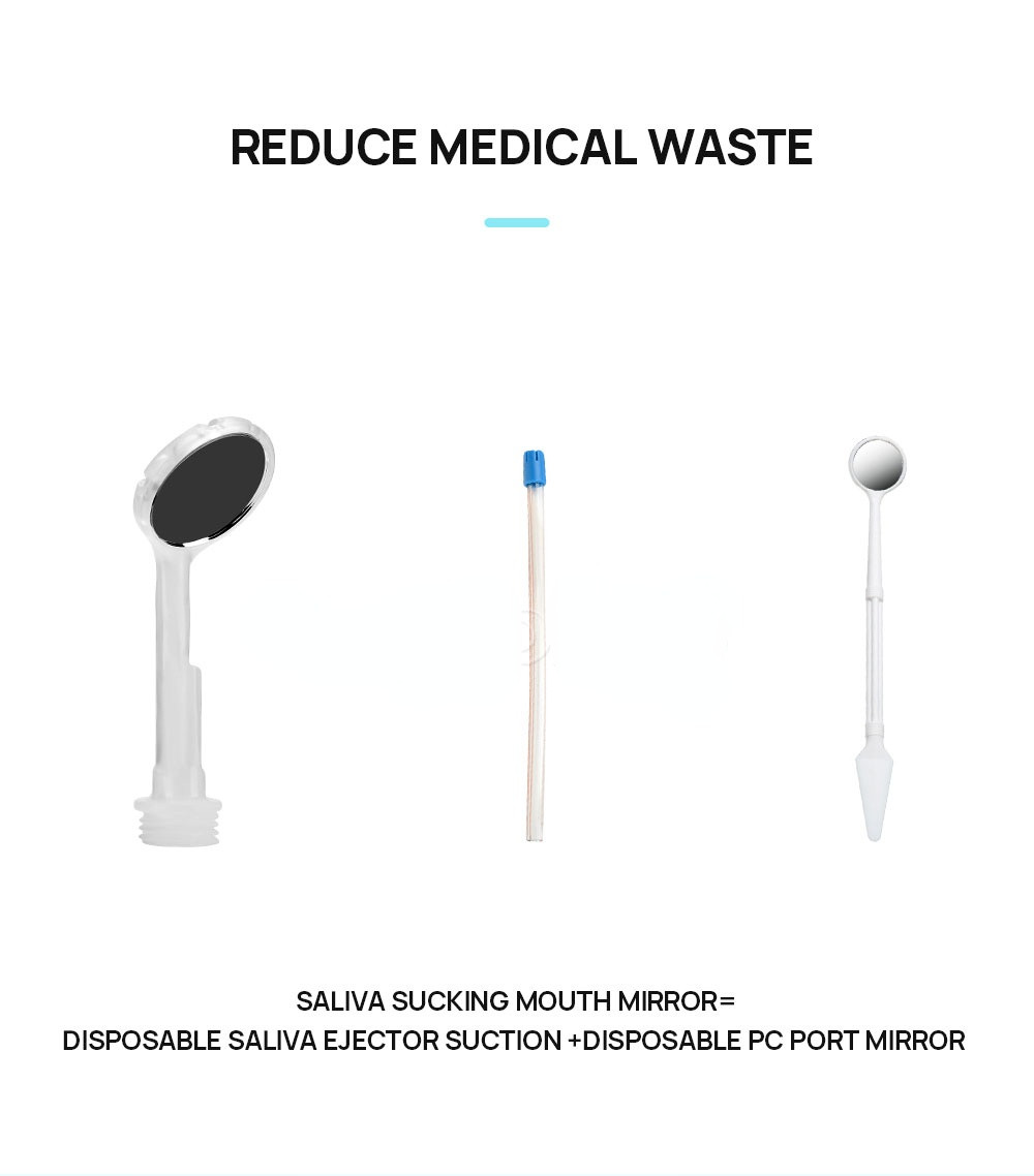 50 Pcs/1 bag Dental Anti-Fog Disposable Mouth Mirror Reflectors Suctions
