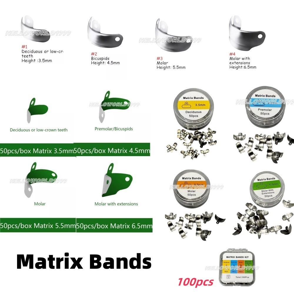 Dental Matrix Bands Ring Narrow Standard Ring Titanium Clamp Fit Garrison V3