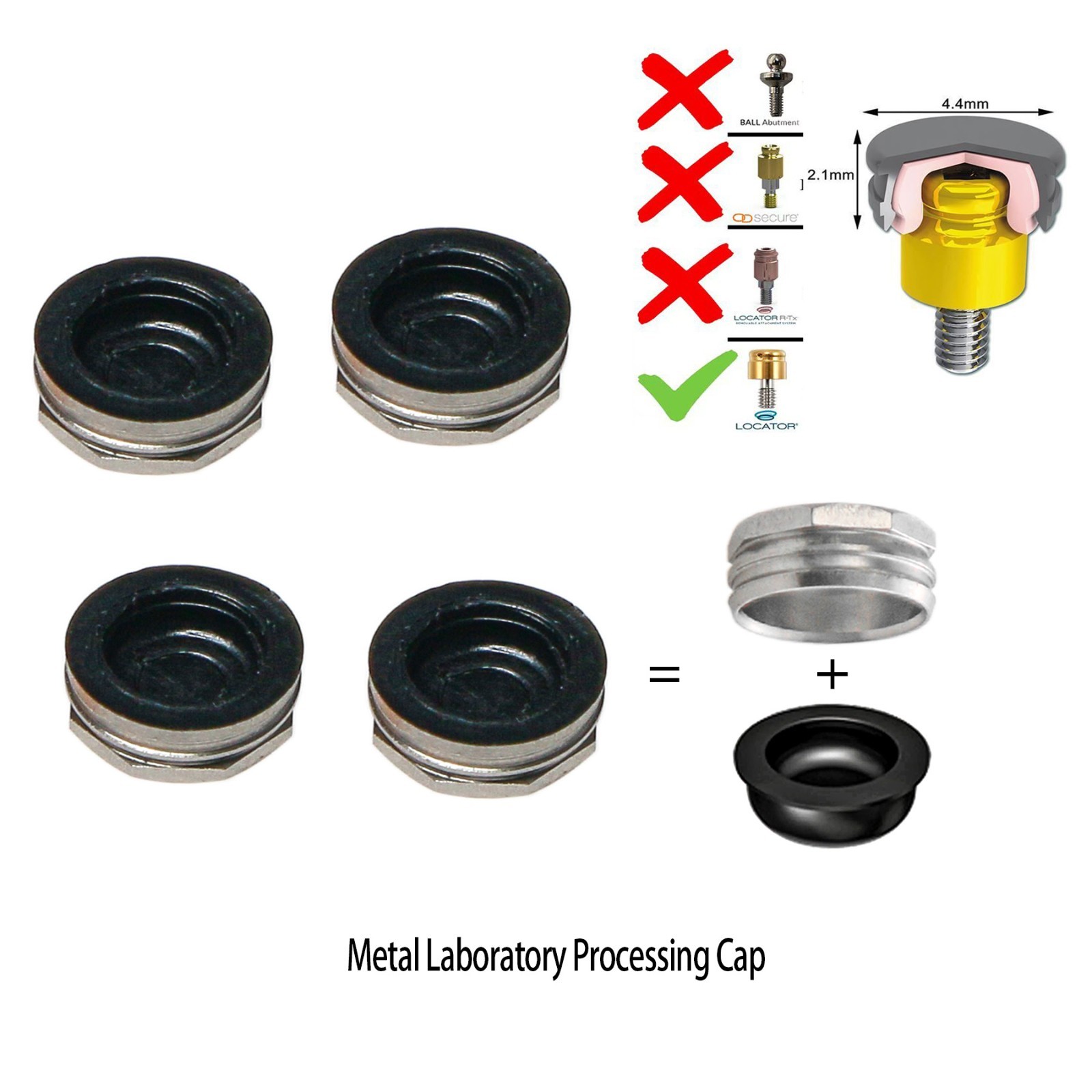 US Dental Overdenture Retention Caps And Multi-functional Locator Core Tool