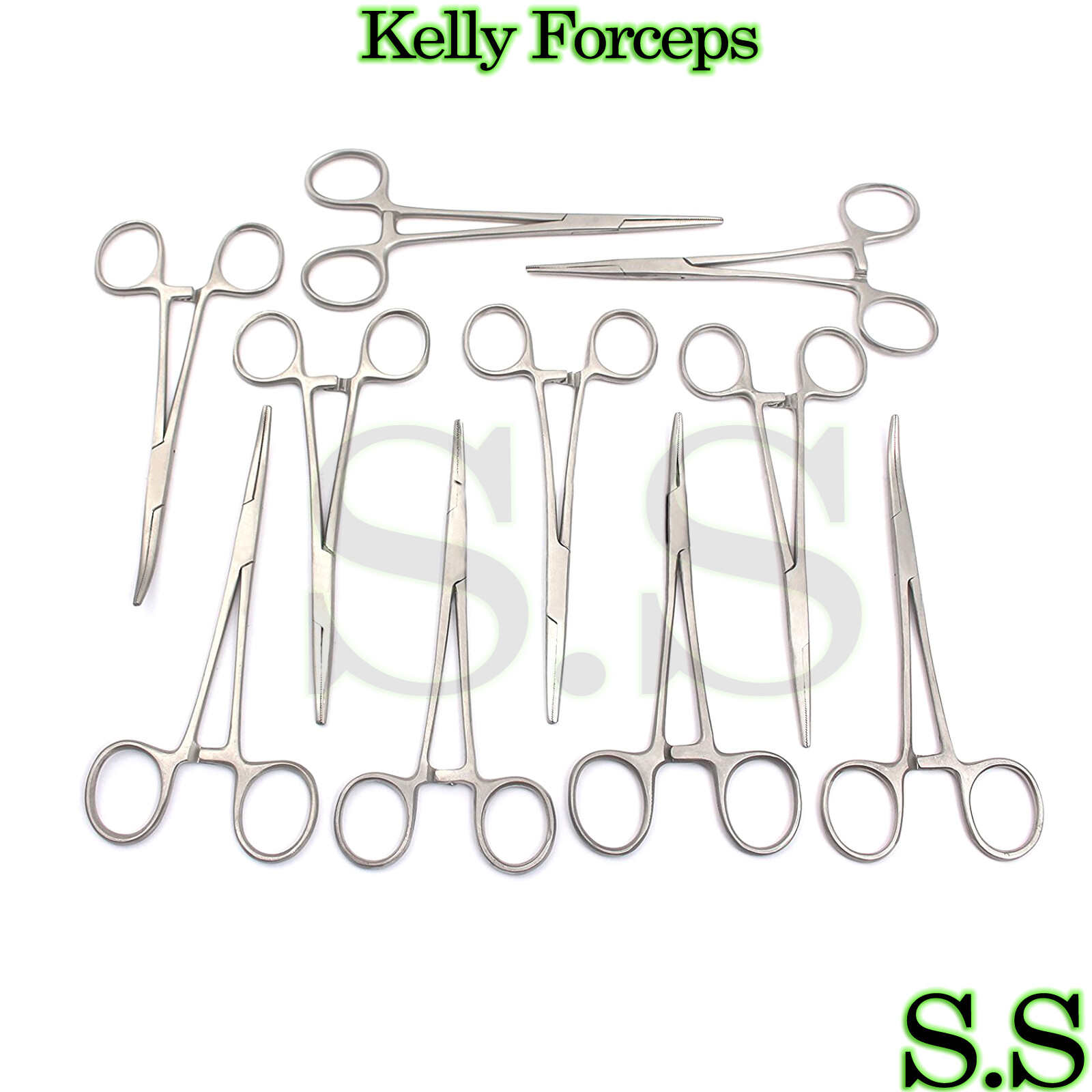 100 Assorted Kelly Hemostat HIGH GRADE Forceps 5.5″ Straight & Curved O.R. Grade