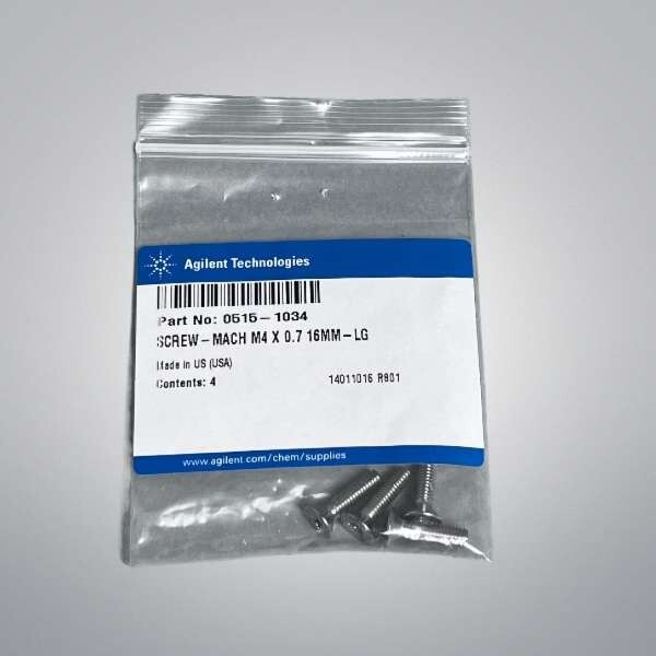 Agilent Flat Head Screw M4 x 16 mm for CTC PAL Autosampler Pack of 4 Screws