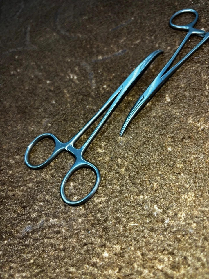 Artery Forceps 5.7 inch Surgical Hemostat Medical Grade Stainless Steel 2 Pcs