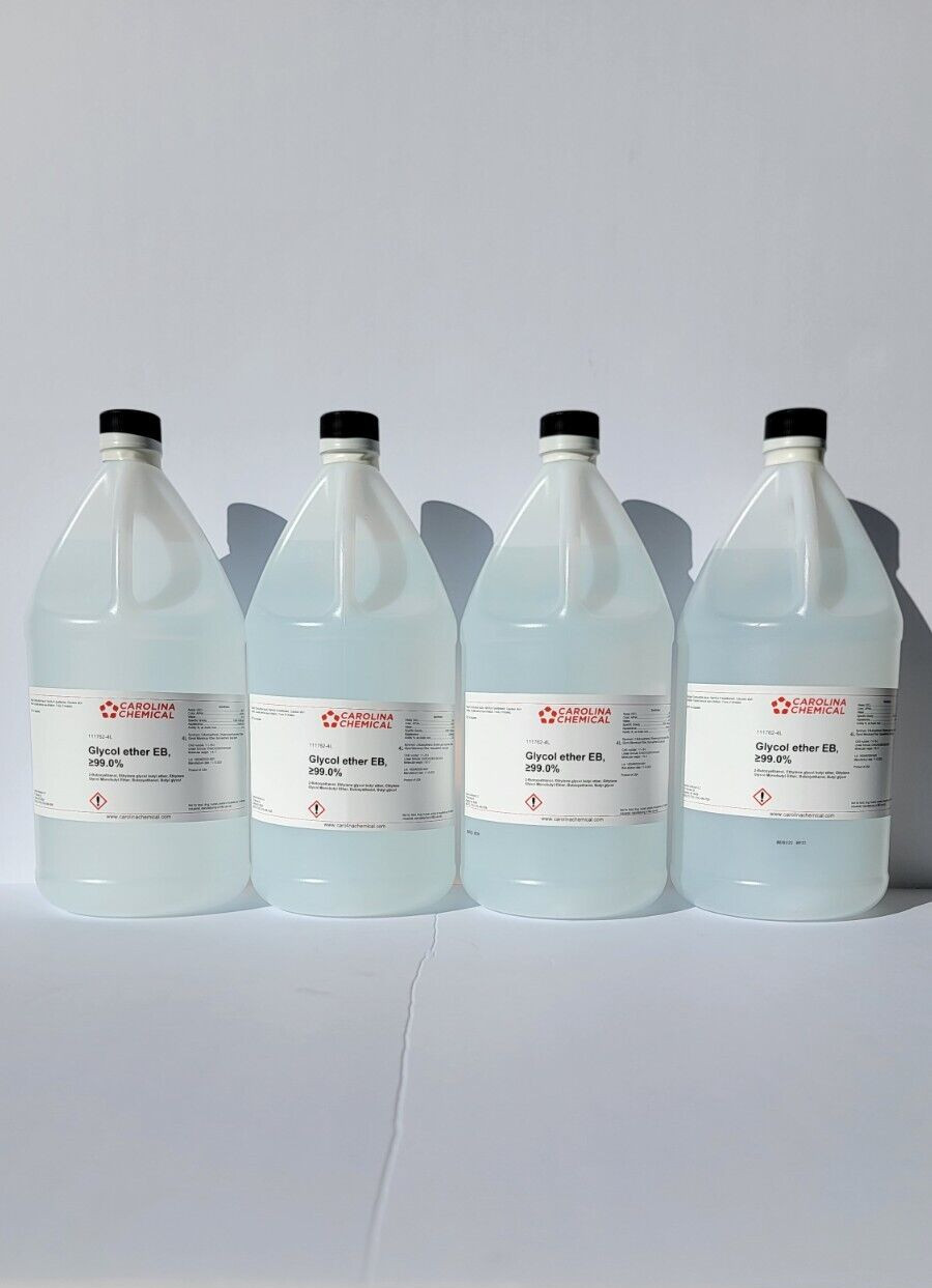 Glycol Ether EB – Butyl Cellosolve – 2-Butoxyethanol 4 Liters x 4 Case 4 Gallon