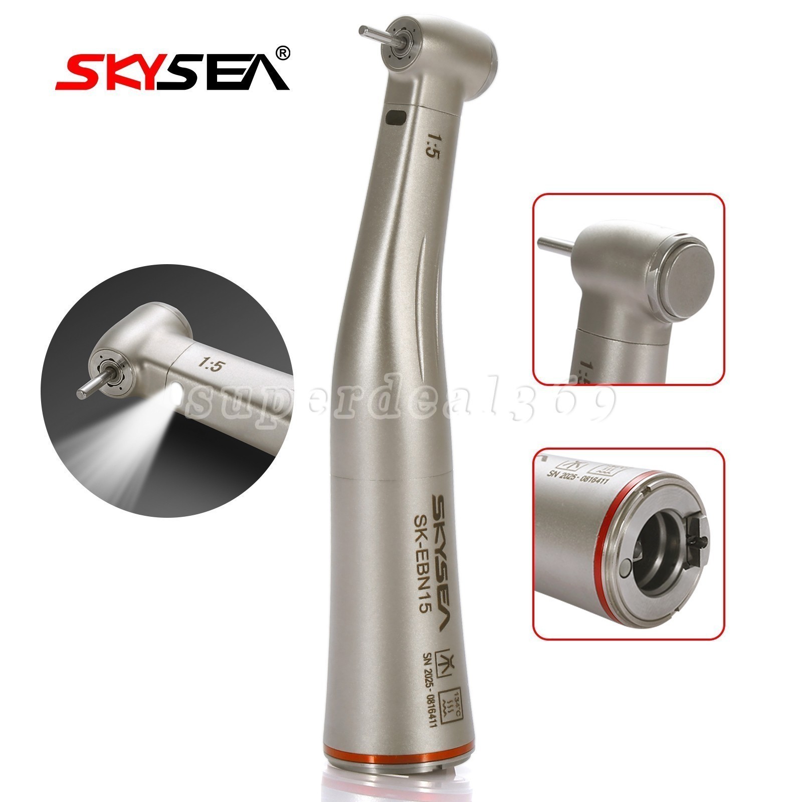 Dental 1:5 LED/Without LED Contra Angle Increasing Handpiece Inner /External CE