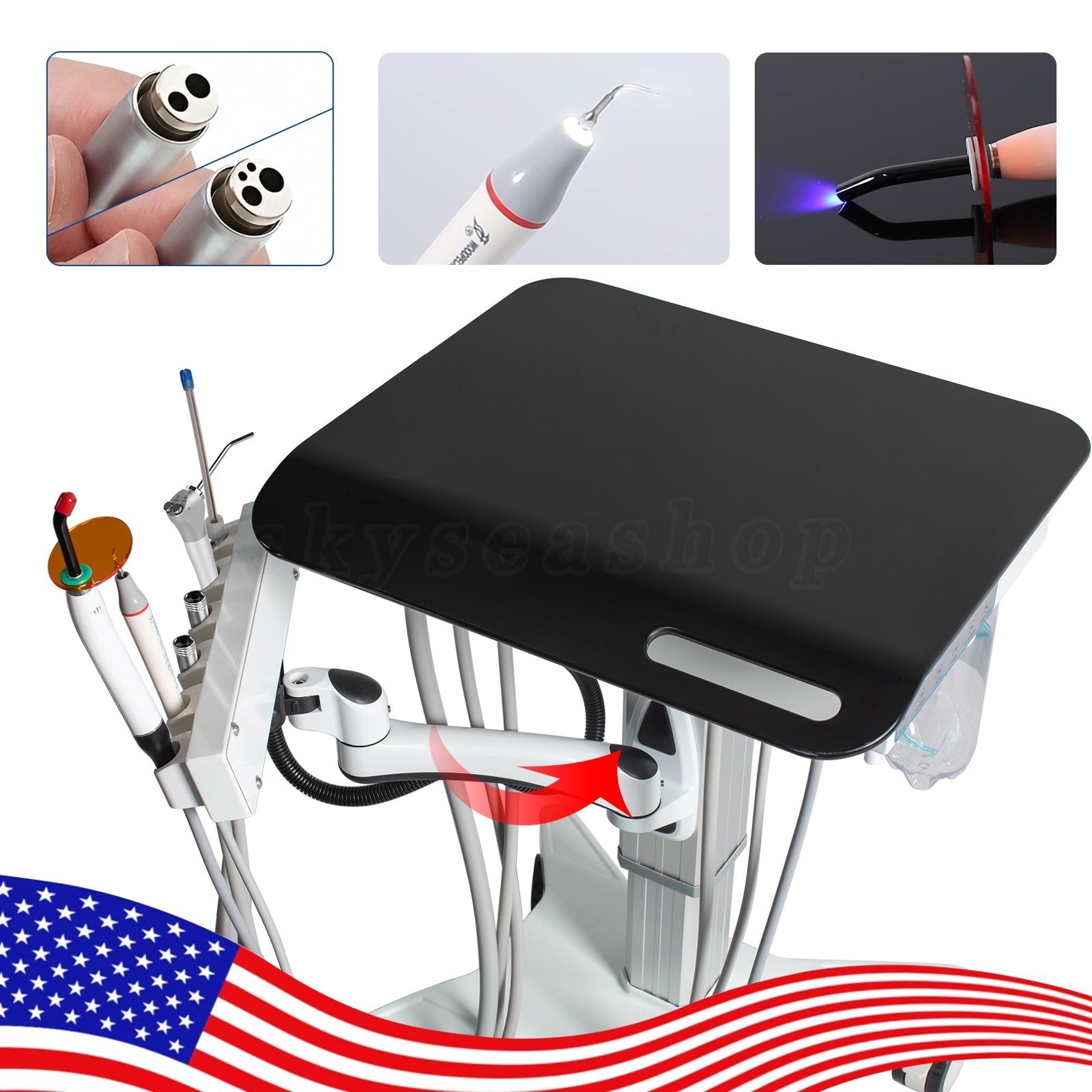 Dental Delivery Cart Treatment Unit GU-P302S 2H/4H with Oil Free Air Compressor
